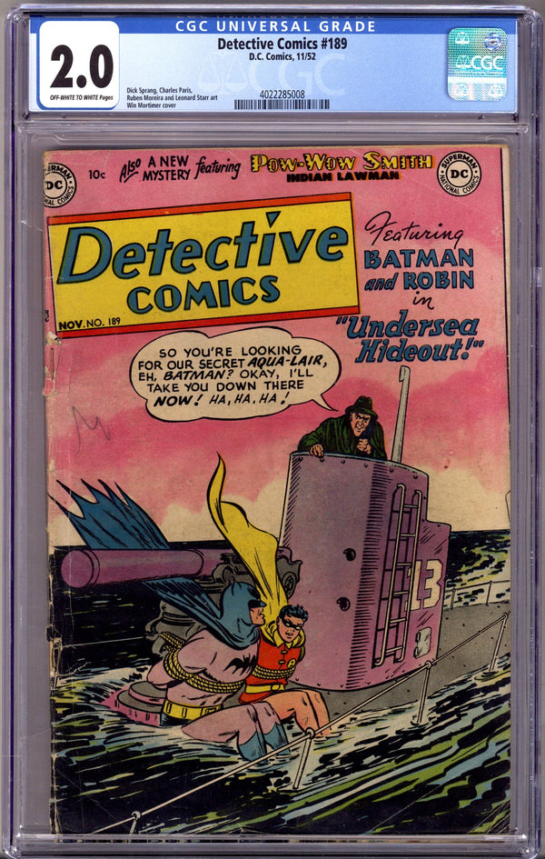Detective Comics Vol 1 189 CGC 2.0 (GD) (1952)