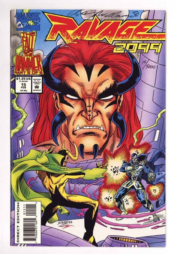 Ravage 2099 15 VF- (7.5) 10/5000 (1994) Signed x1 Cover Keith Williams