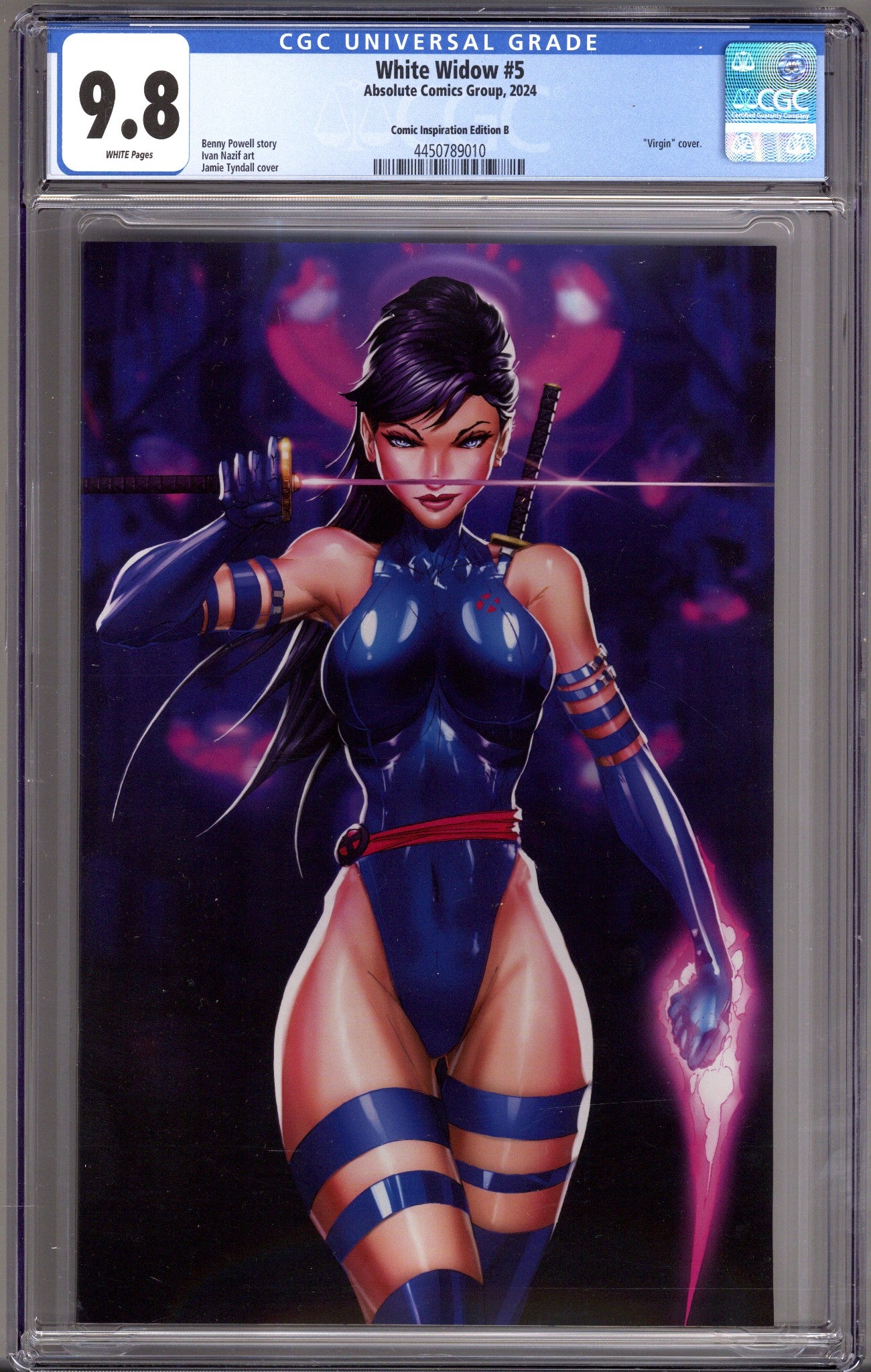 White Widow 5 CGC 9.8 (NM/M) (2020) Tyndall Psylocke Cosplay Virgin Exclusive Variant 