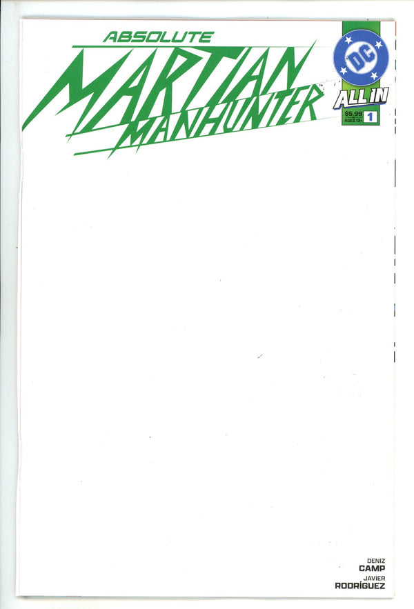Absolute Martian Manhunter 1 Blank Variant (2025)