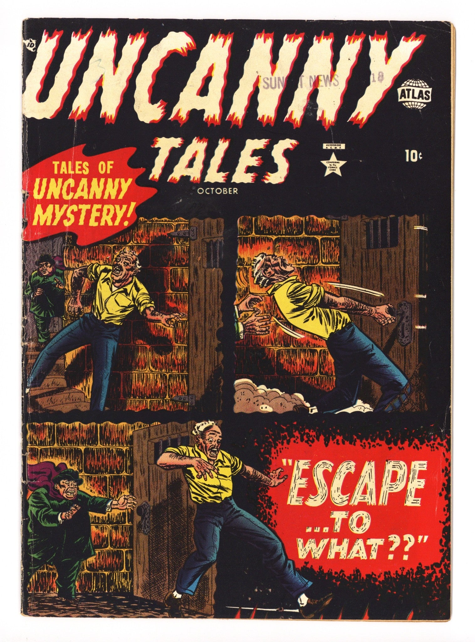 Uncanny Tales Vol 1 3 VG (4.0) (1952) 