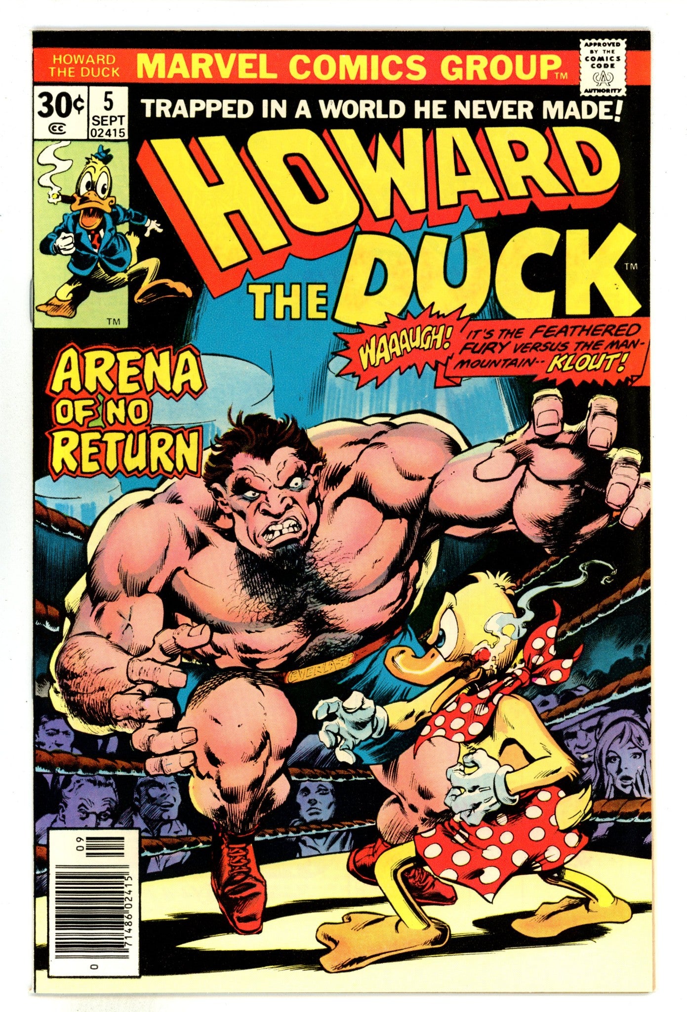 Howard the Duck Vol 1 5 NM- (9.2) (1976) 
