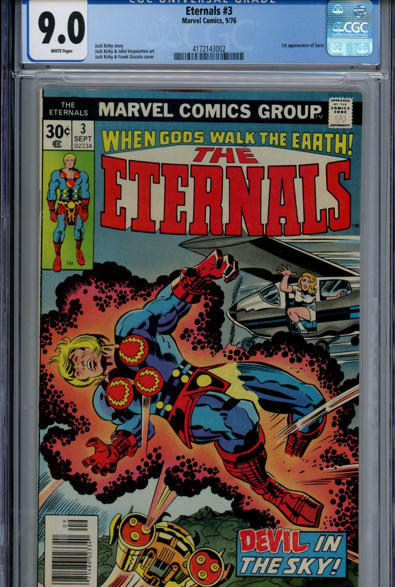 The Eternals Vol 1 3 CGC 9.0 (VF/NM) (1976) 