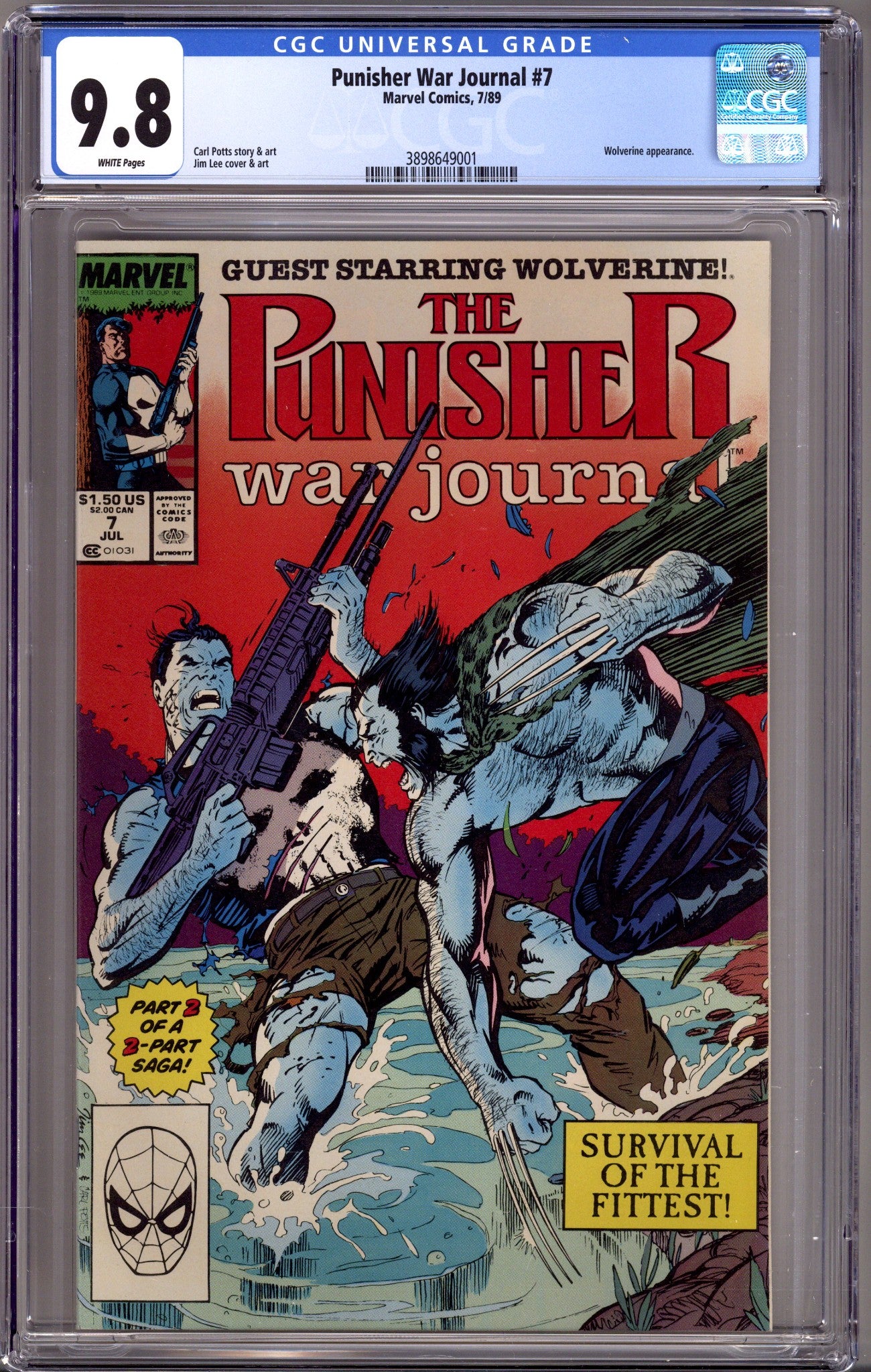 The Punisher War Journal Vol 1 7 CGC 9.8 (NM/M) (1989) 