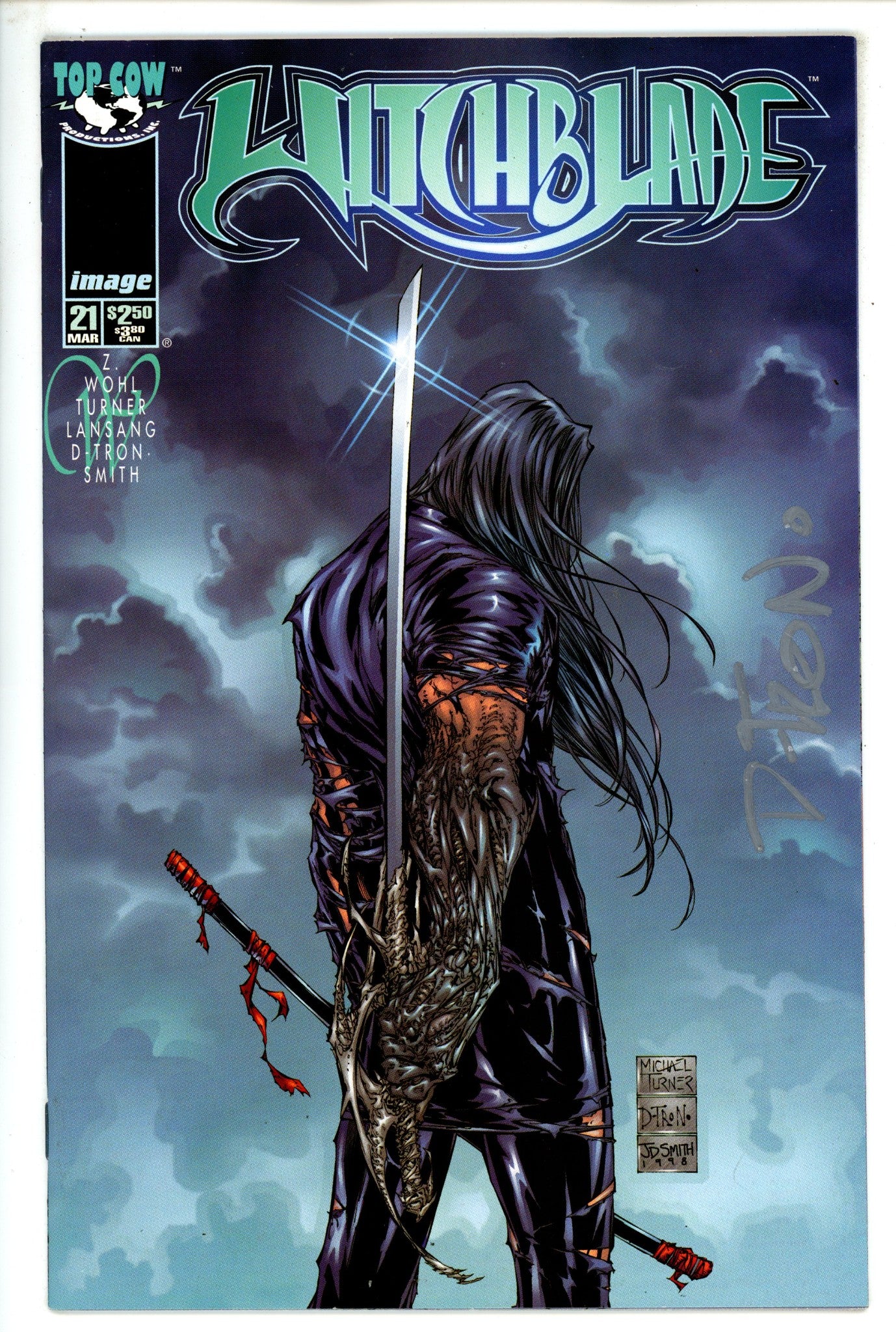 Witchblade Vol 1 21 VF Signed D-Tron (1998)