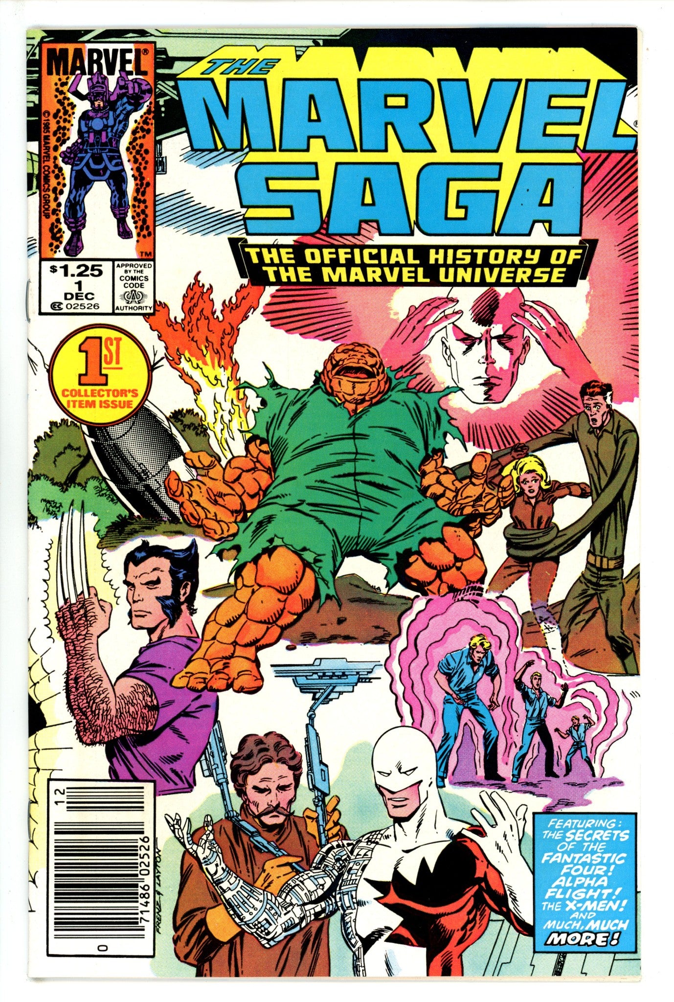 The Marvel Saga the Official History of the Marvel Universe 1 Canadian Variant VF/NM (1985)