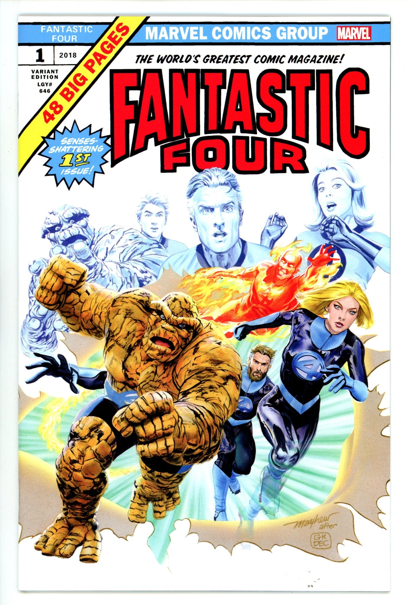 Fantastic Four Vol 6 1 (646) VF+ (8.5) (2018) Mayhew Homage Exclusive Variant 