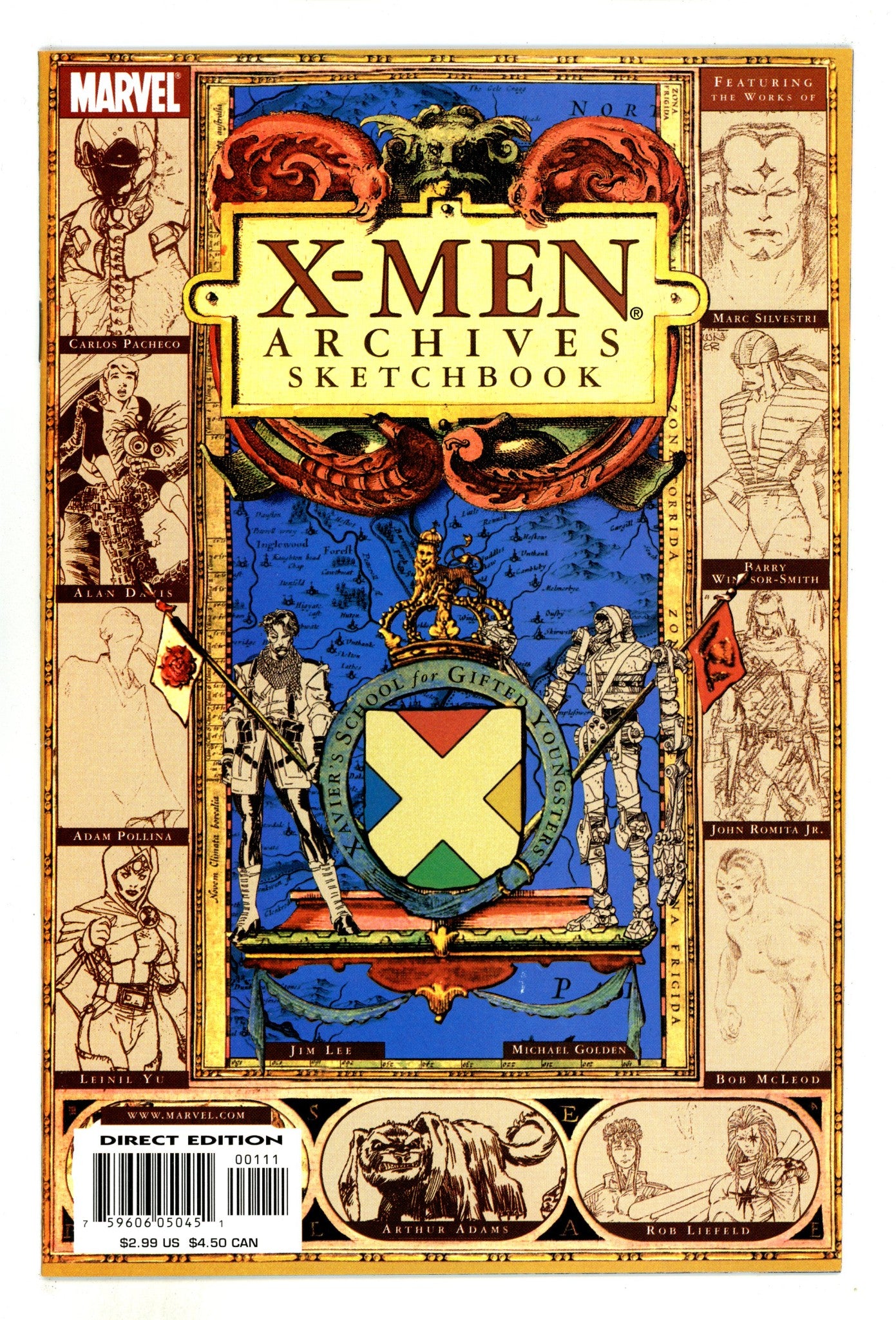 X-Men Archives Sketchbook  1  High Grade  (2000)  