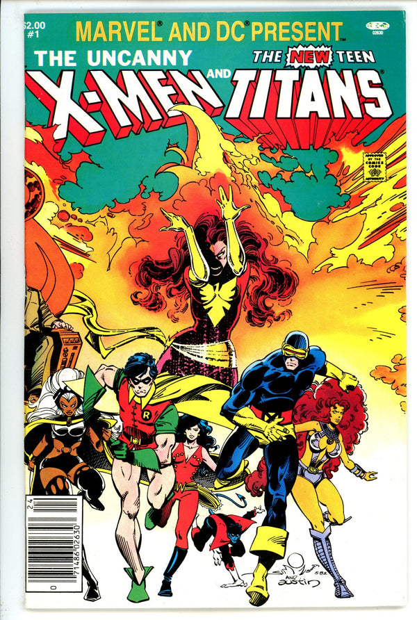 Marvel and DC Present Featuring The Uncanny X-Men and The New Teen Titans 1 VF- (7.5) (1982) Newsstand