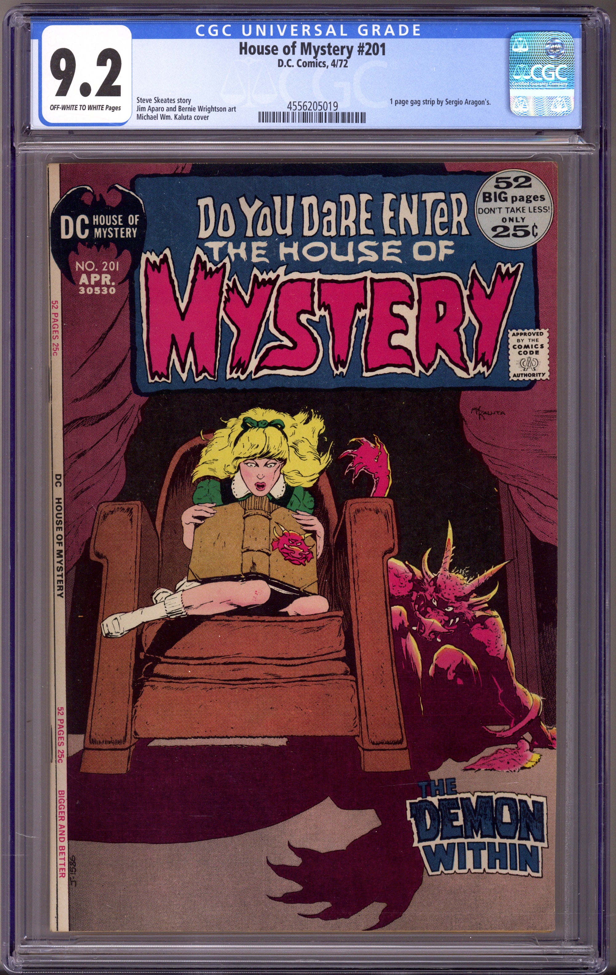 House of Mystery Vol 1 201 CGC 9.2 (NM-) (1972) 