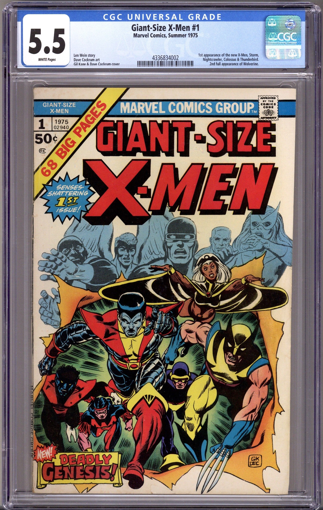 Giant-Size X-Men 1 CGC 5.5 (FN-) (1975) 