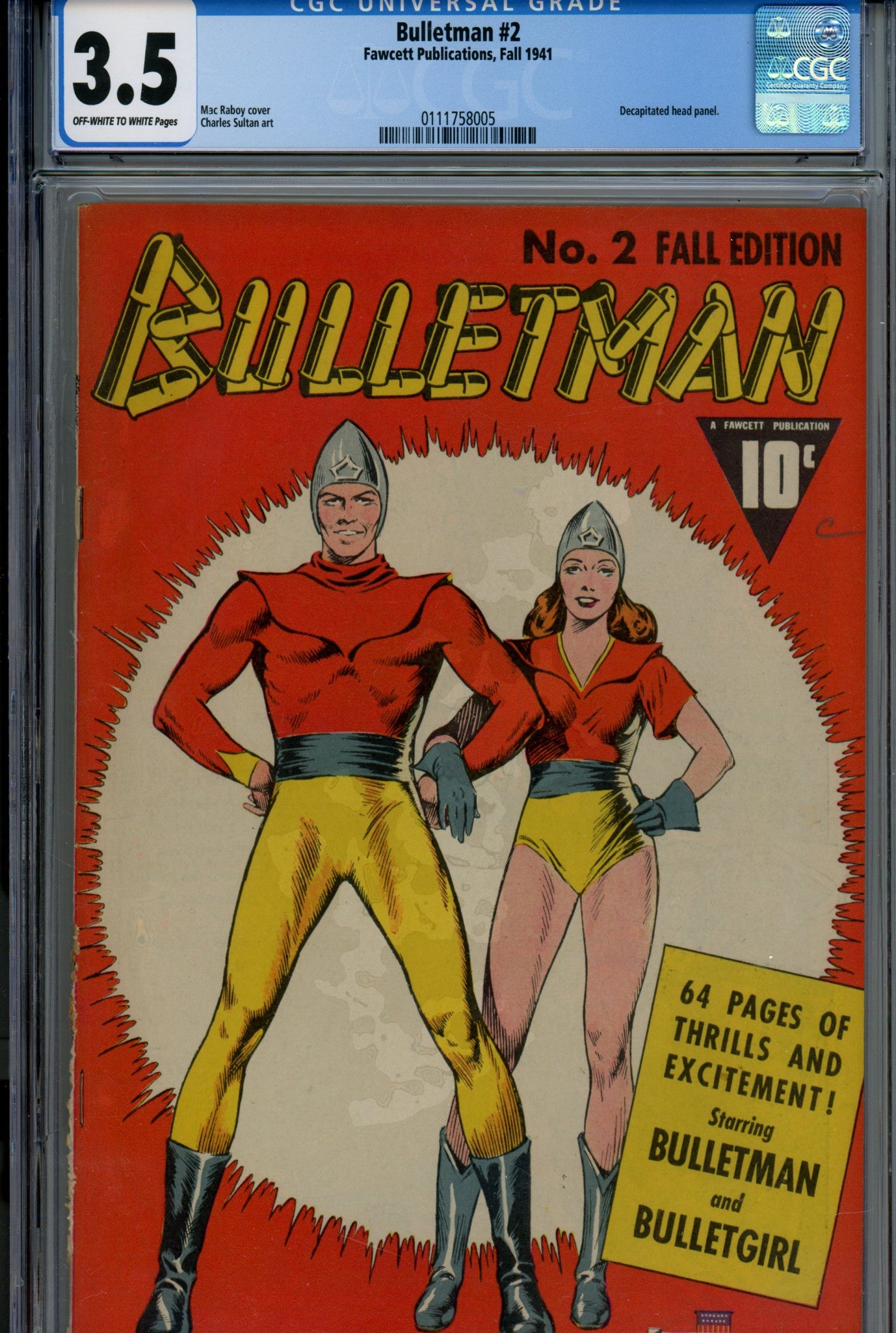 Bulletman 2 CGC 3.5 (VG-) (1941) 