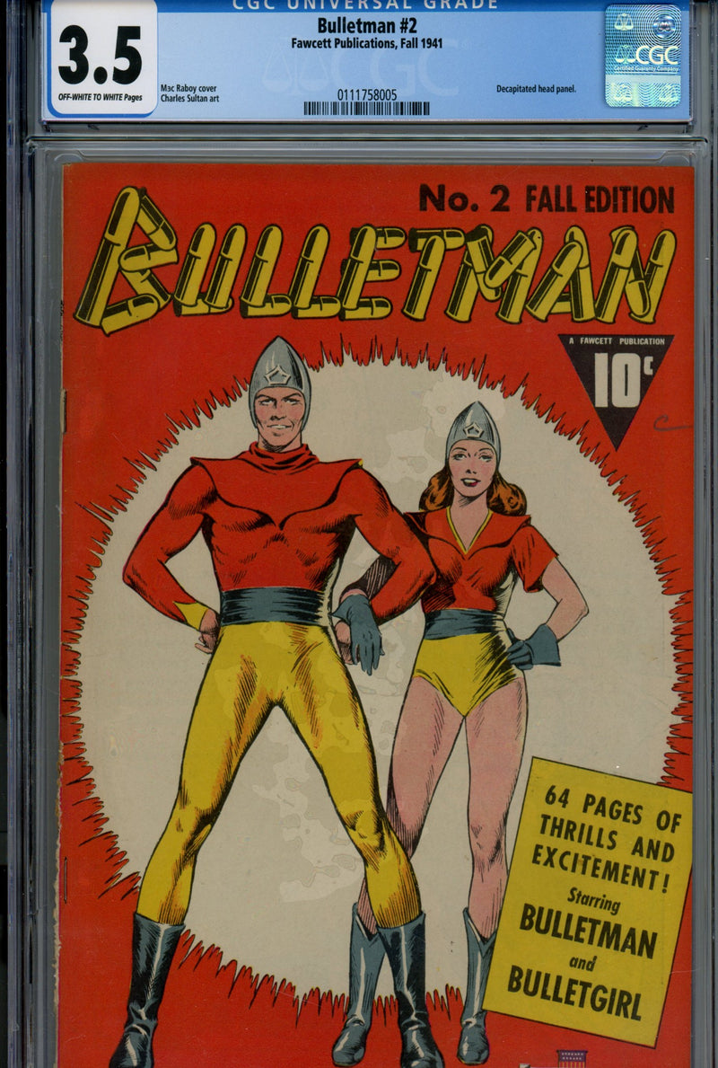 Bulletman 2 CGC 3.5 (VG-) (1941) 