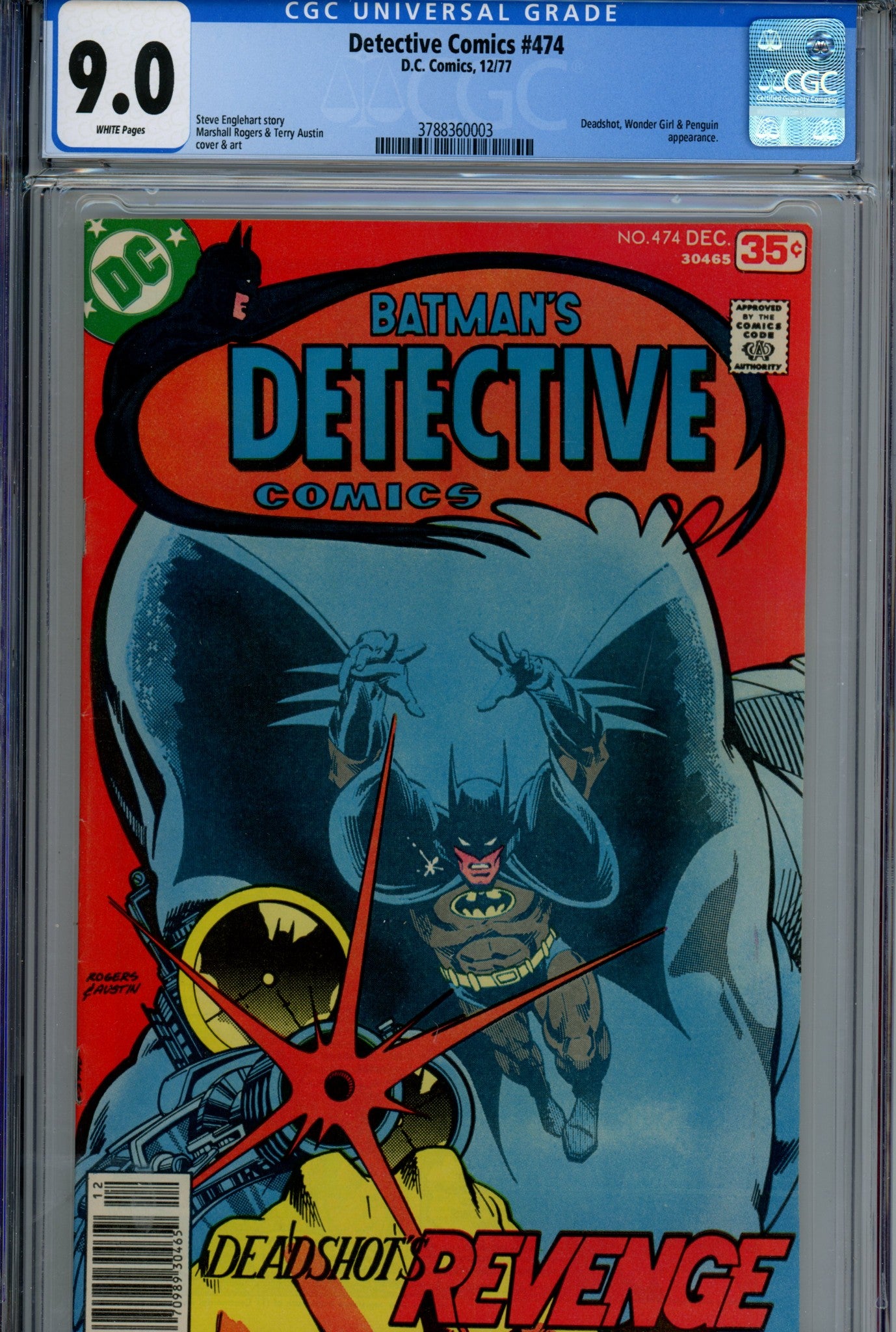 Detective Comics Vol 1 474 CGC 9.0 (VF/NM) (1977) 