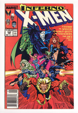 The Uncanny X-Men Vol 1 240  Mid Grade   (1989)   Newsstand