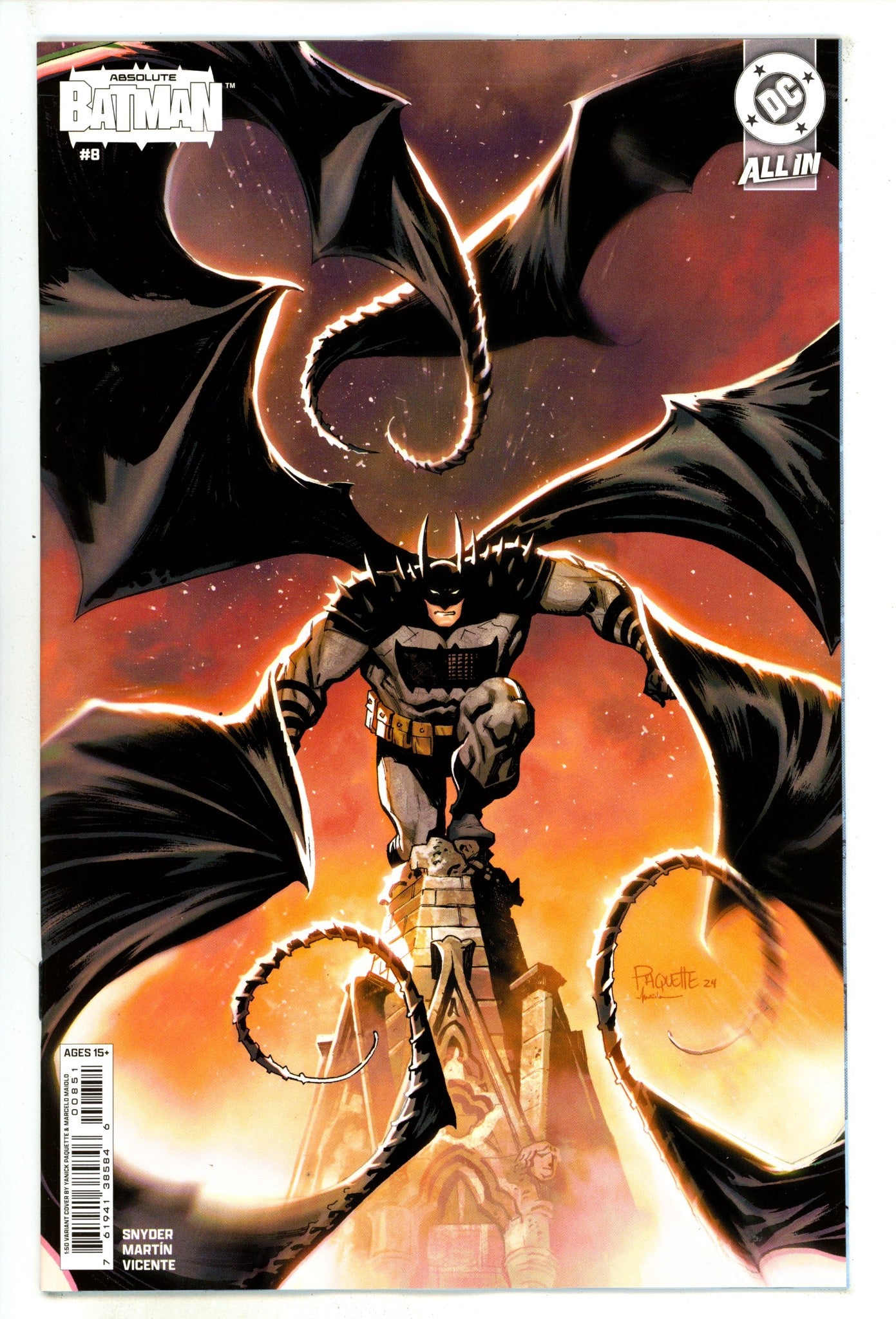 Absolute Batman 8 Paquette Incentive Variant NM- (2025)