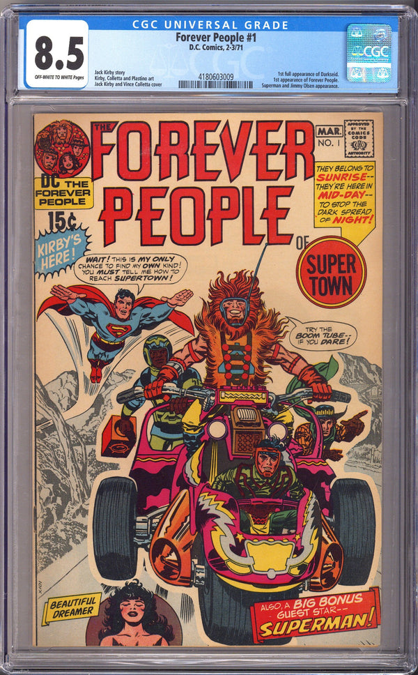 The Forever People Vol 1 1 CGC 8.5 (VF+) (1971)