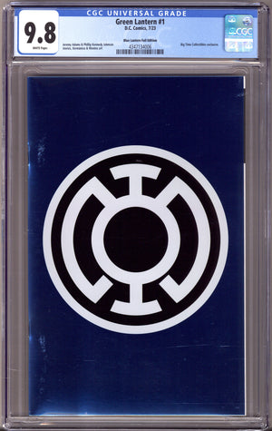 Green Lantern Vol 8 1 CGC 9.8 (NM/M)   (2023) Blue Lantern Foil   Exclusive Variant