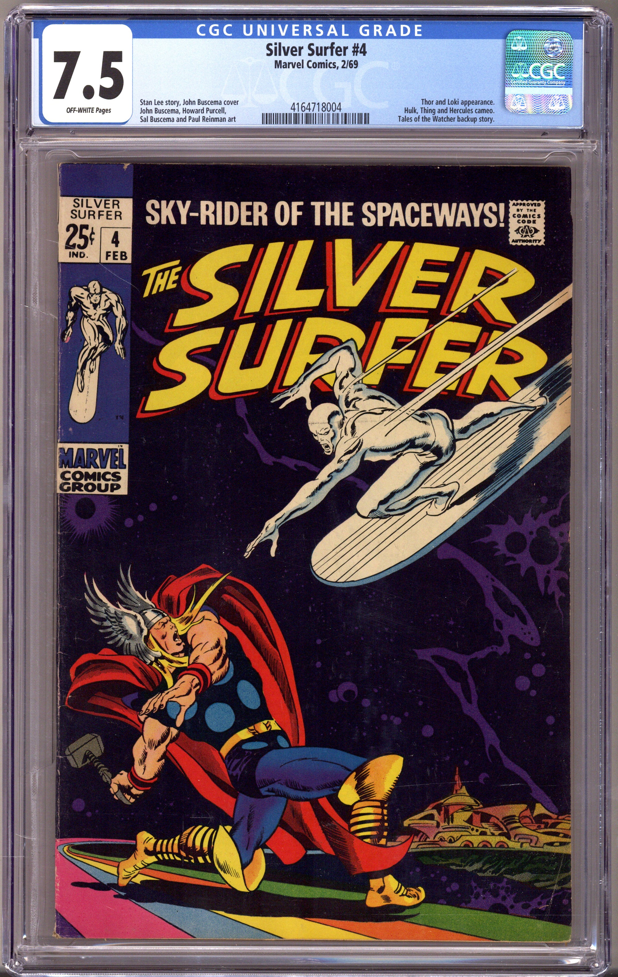 The Silver Surfer Vol 1 4 CGC 7.5 (VF-) (1968) 