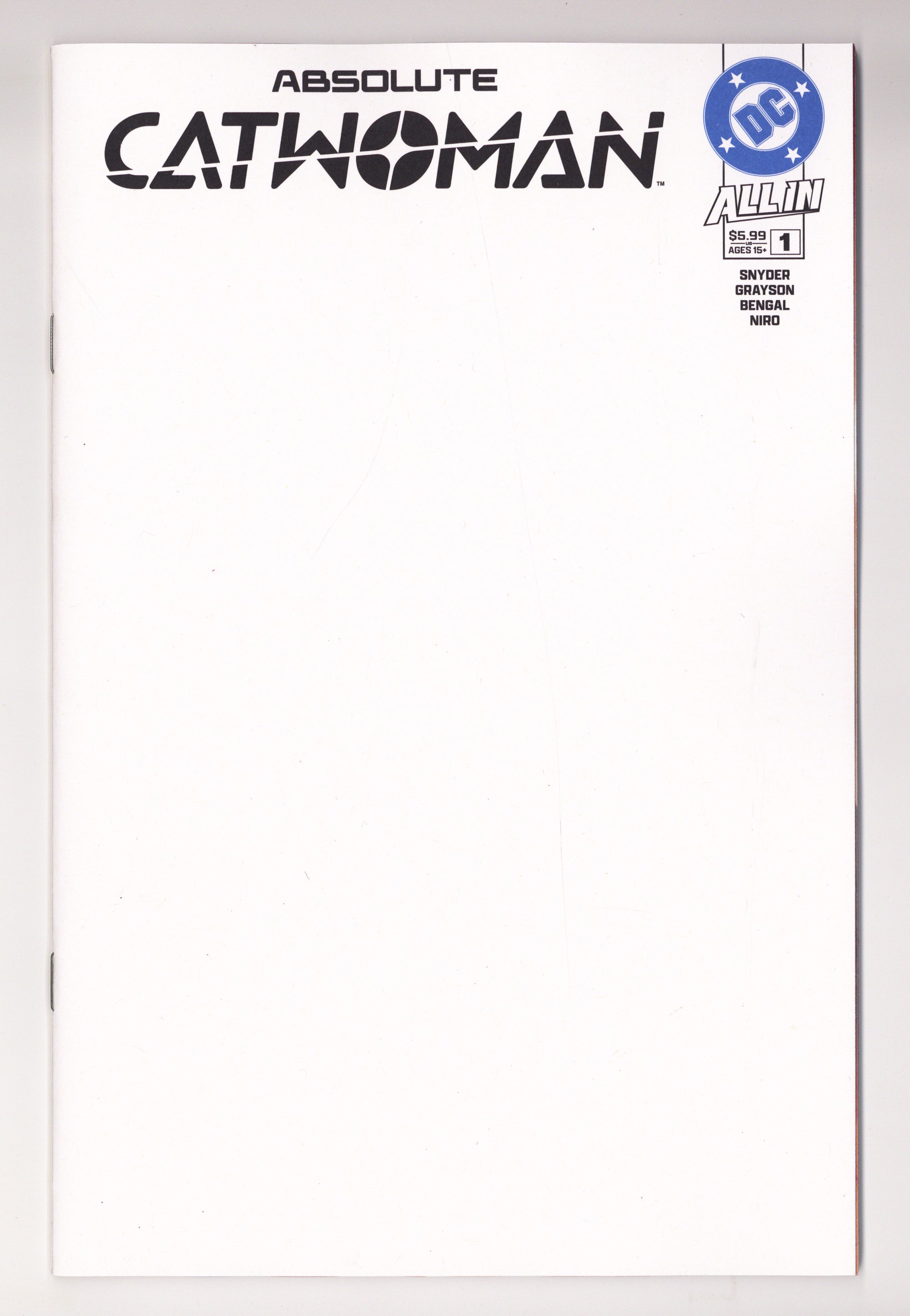 Absolute Catwoman 1 Blank Variant (2026)