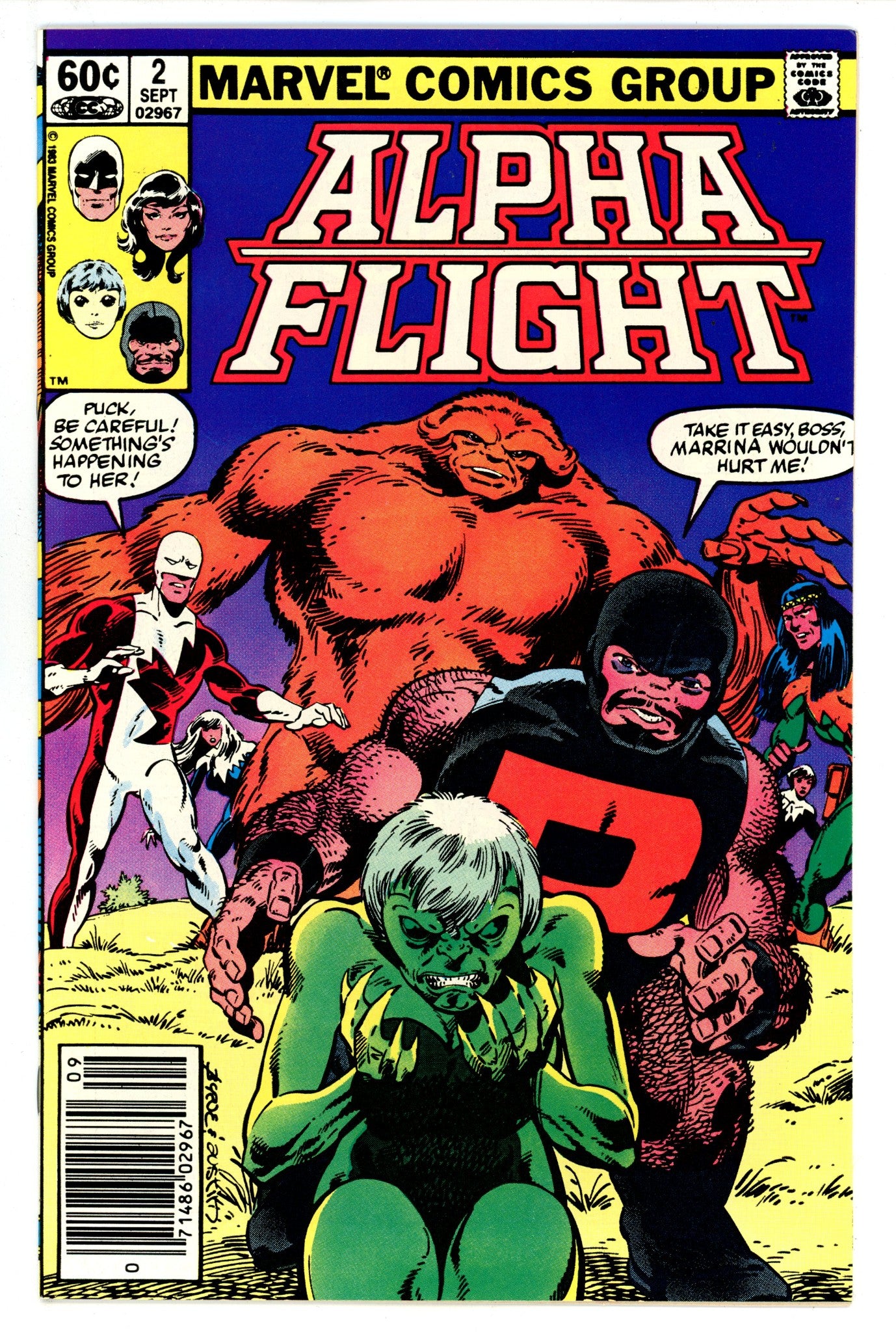 Alpha Flight Vol 1 2 VF/NM (9.0) (1983) Newsstand Signed x1 1st Page John Byrne 