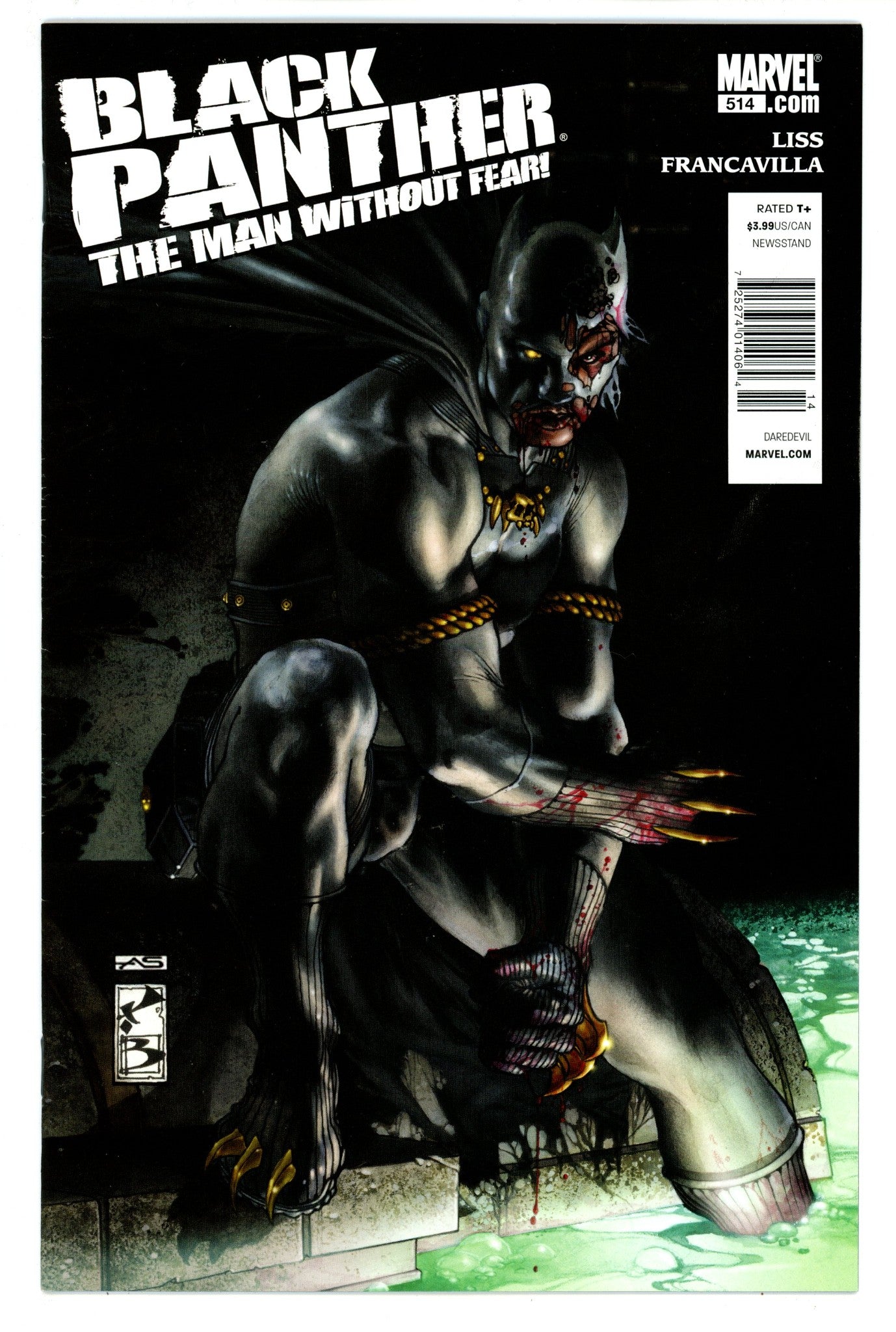 Black Panther: The Man without Fear 514 VF (8.0) (2011) Newsstand 