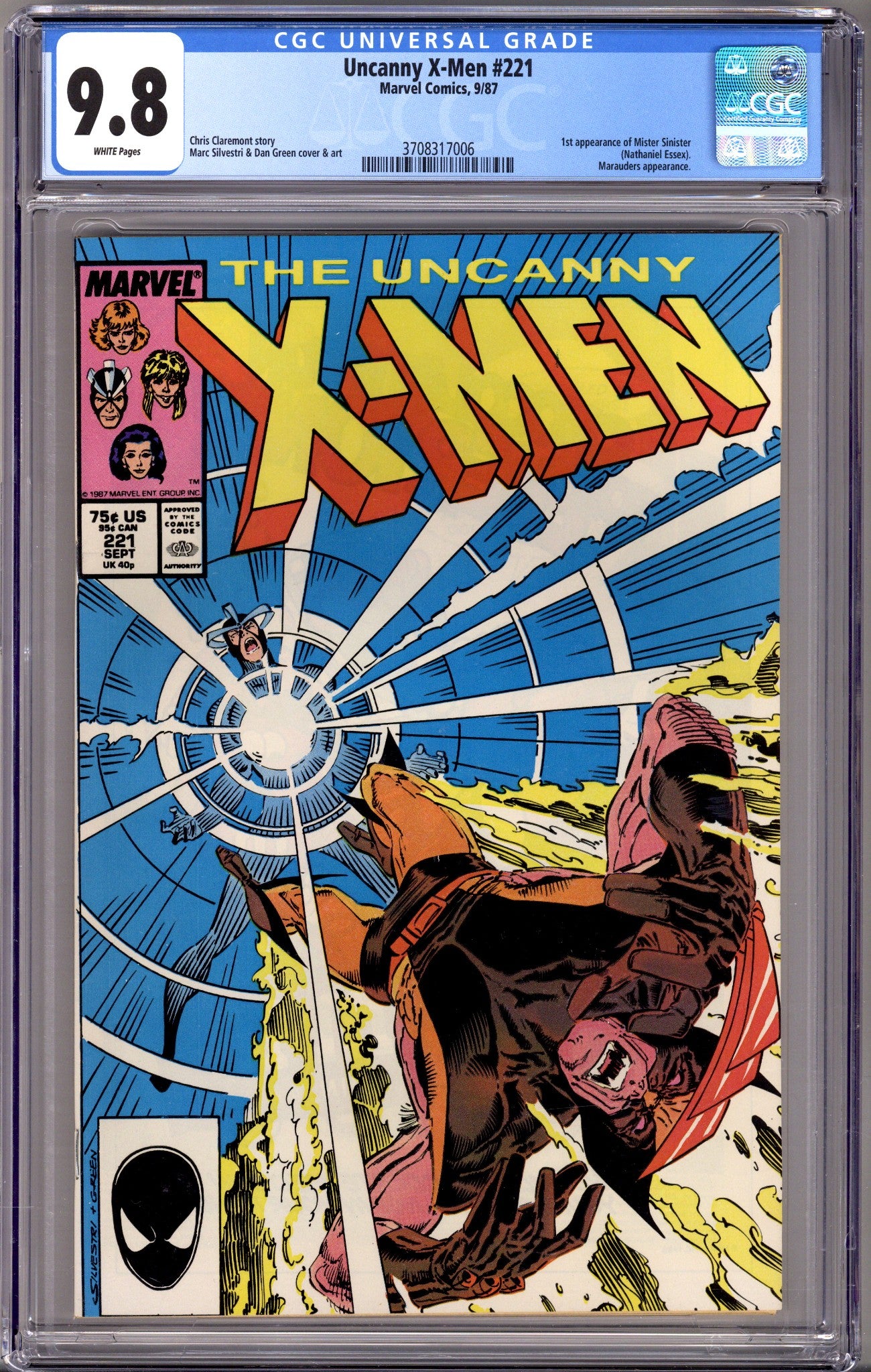 The Uncanny X-Men Vol 1 221 CGC 9.8 (NM/M) (1987) 