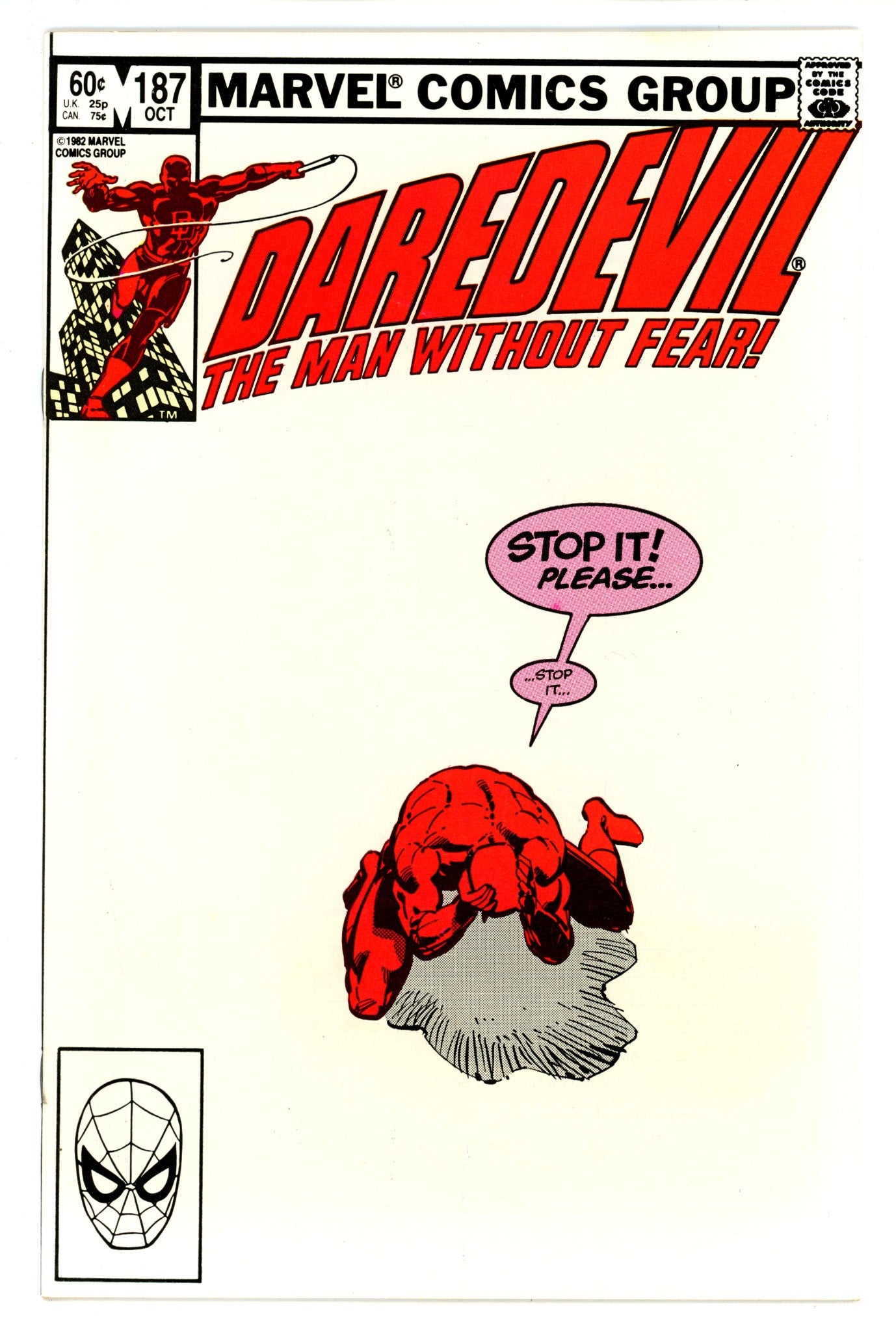 Daredevil Vol 1 187 NM- (9.2) (1982) 