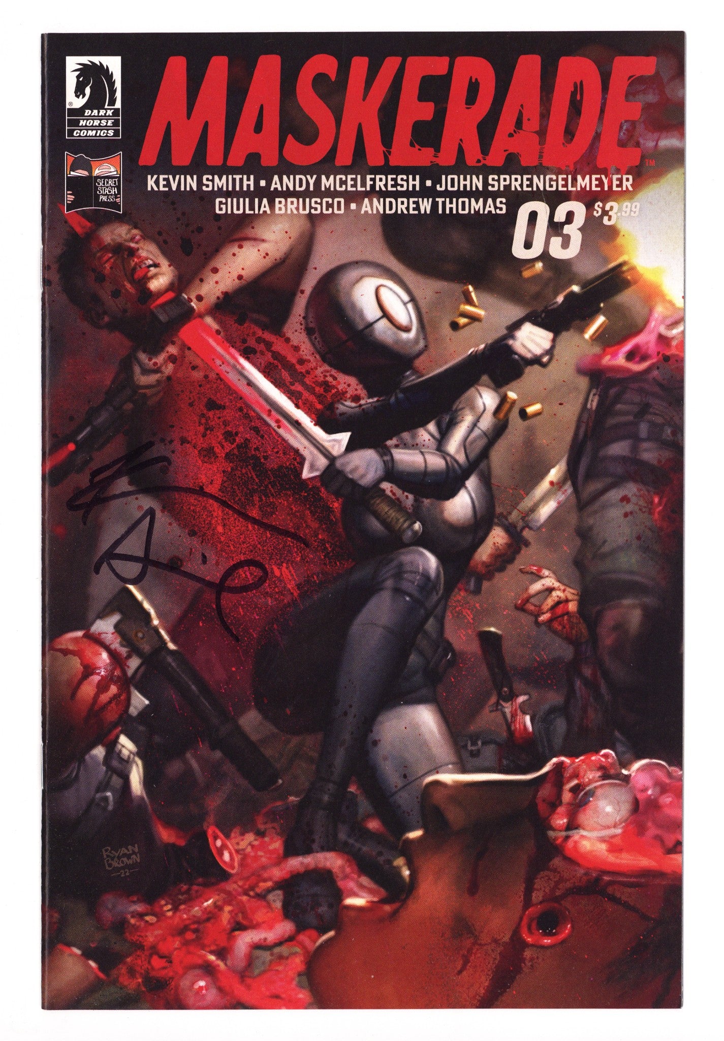 Maskerade 3 High Grade (2022) Brown Variant Signed x1 Cover Kevin Smith 
