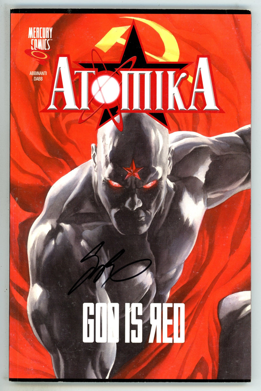 Atomika: God is Red TPB Vol 1   Mid Grade   (2006)       Signed x1 Cover Sal Abbinanti 