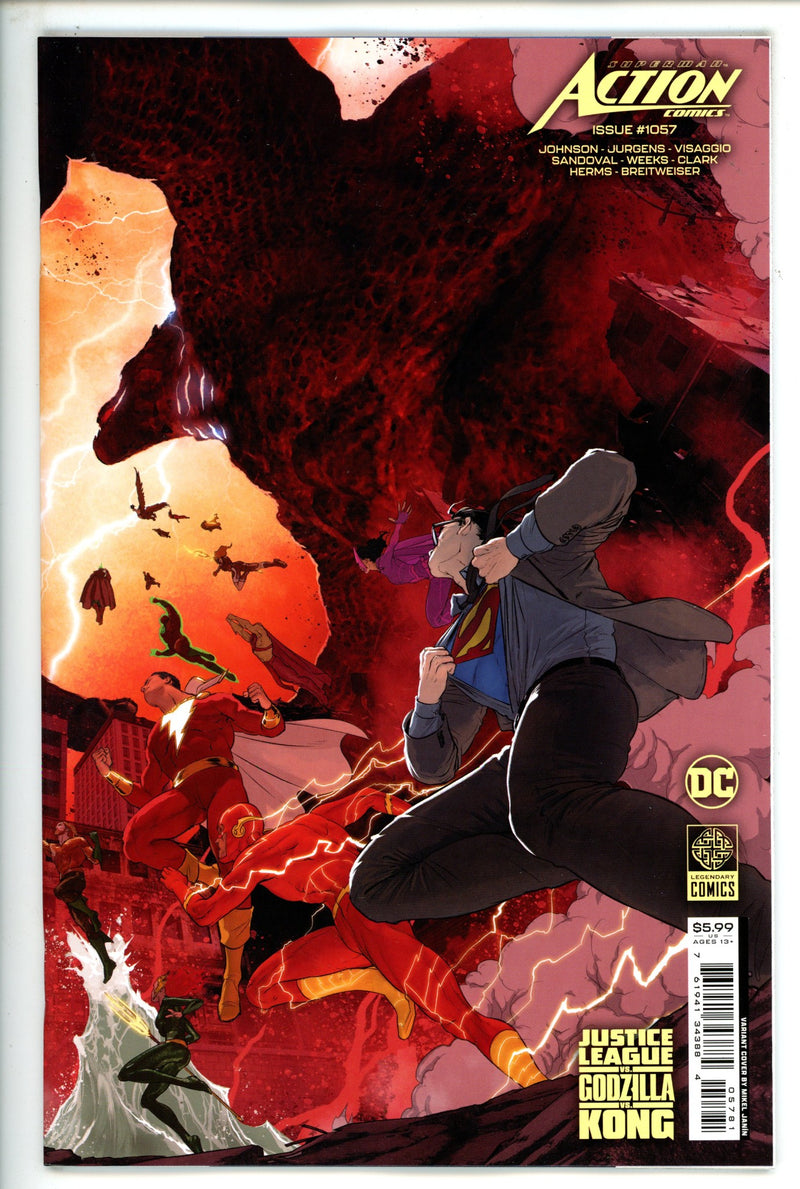 Action Comics Vol 3 1057 Janin Godzilla / Kong Variant (1900)