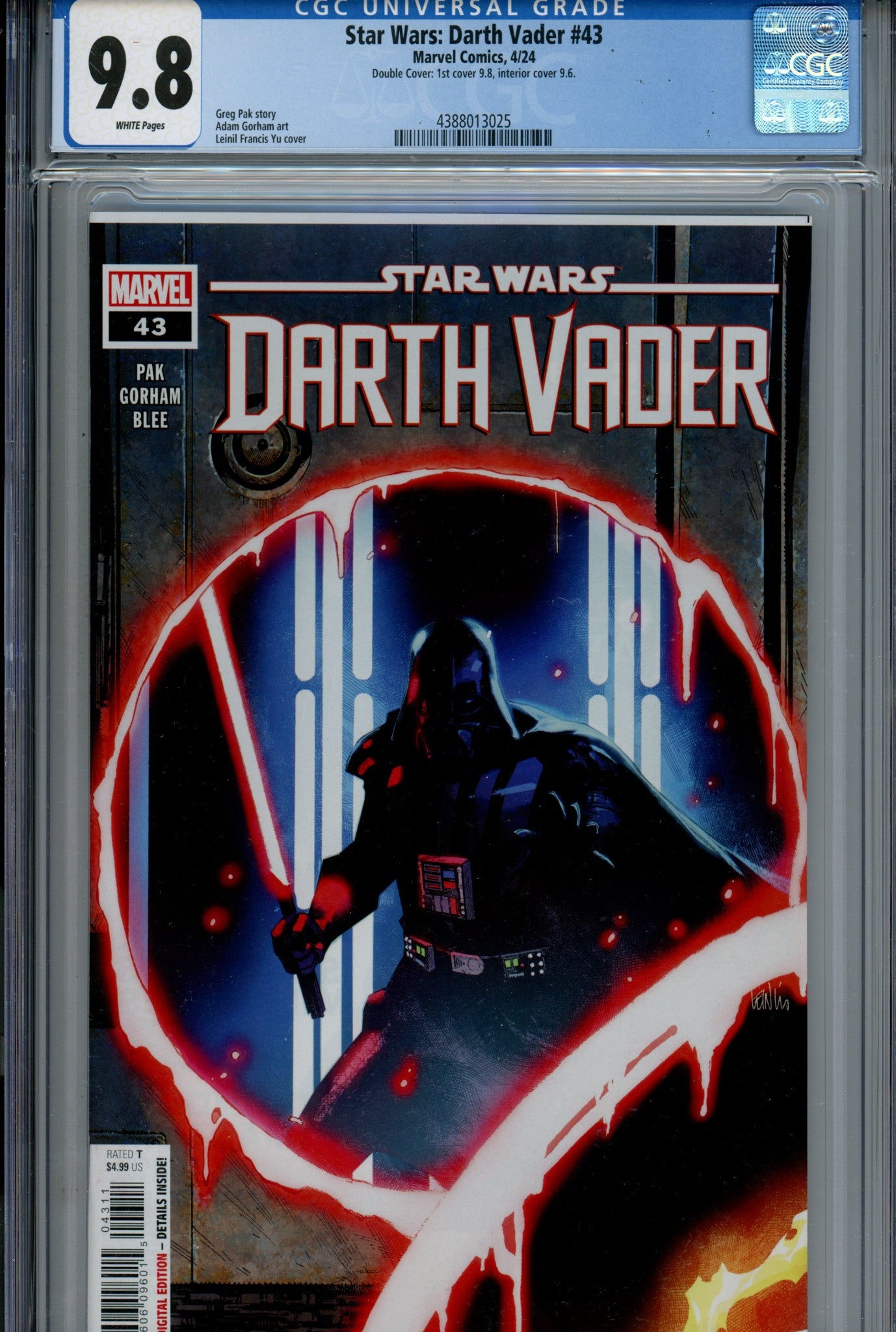 Star Wars: Darth Vader Vol 3 43 CGC 9.8 (NM/M) Double Cover (2024) 