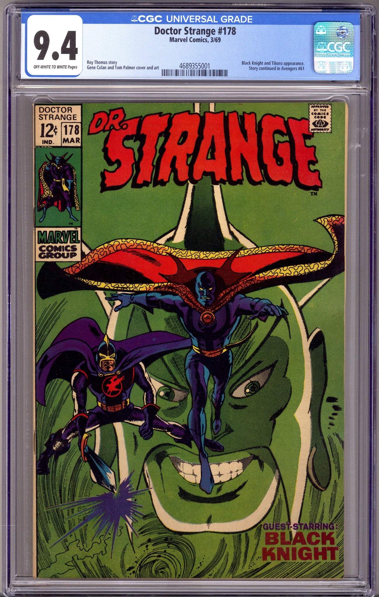 Doctor Strange Vol 1 178 CGC 9.4 (NM) (1969) 