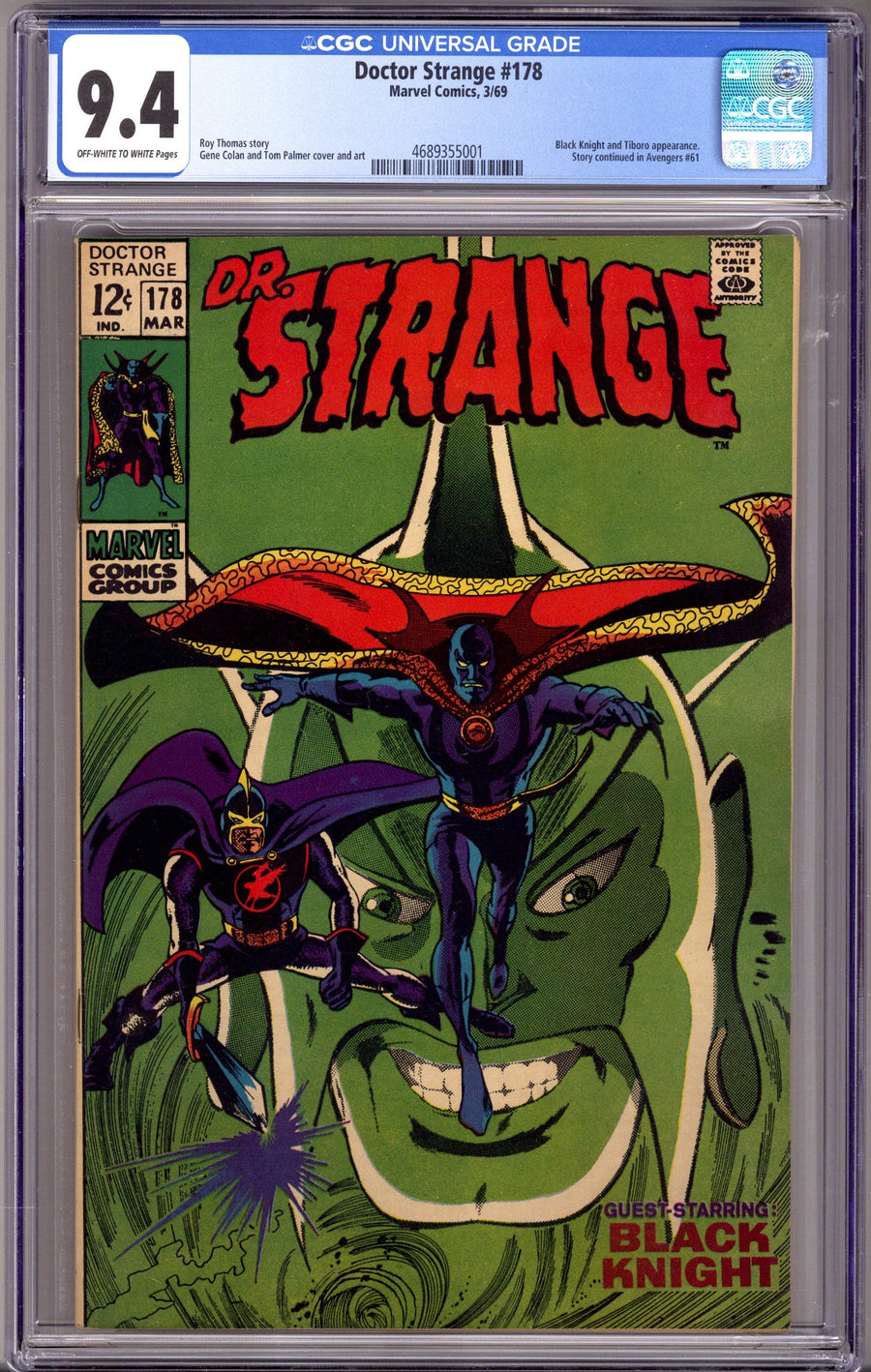 Doctor Strange Vol 1 178 CGC 9.4 (NM) (1969) 