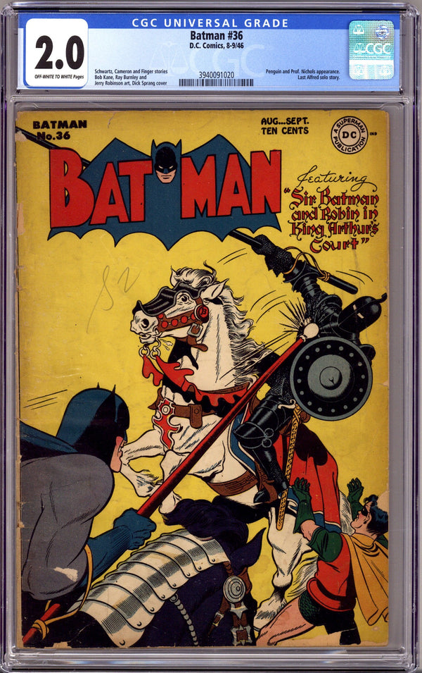 Batman Vol 1 36 CGC 2.0 (GD) (1946)