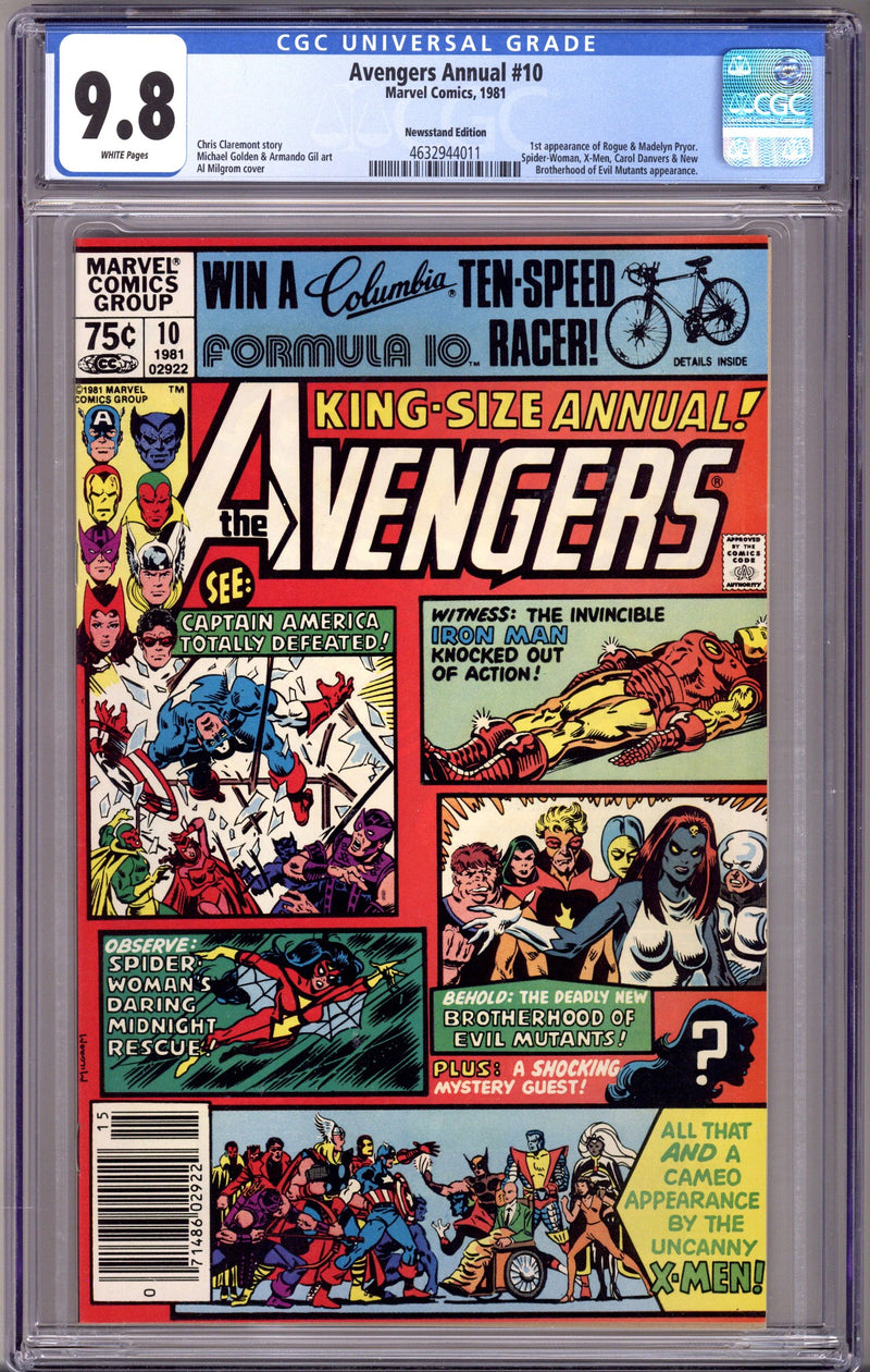 The Avengers Annual Vol 1 10 CGC 9.8 (NM/M) (1981) Newsstand 