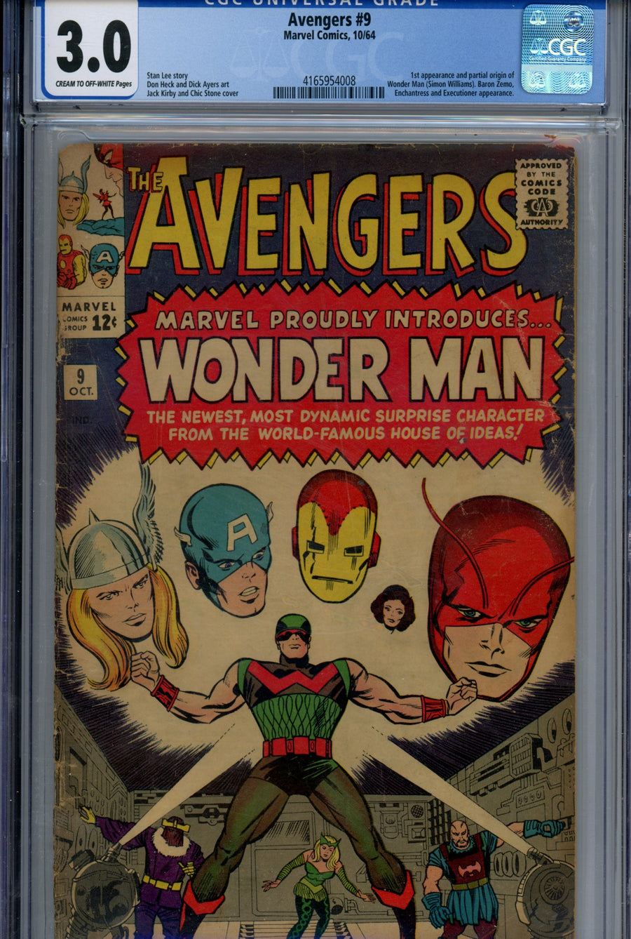 The Avengers Vol 1 9 CGC 3.0 (GD/VG)  (1964)  