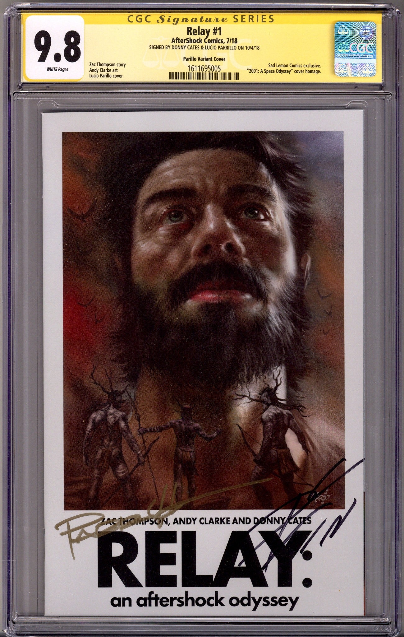 Relay 1 CGC 9.8 (NM/M) (2018) Parrillo Variant Signed x2 Cover Donny Cates & Lucio Parrillo