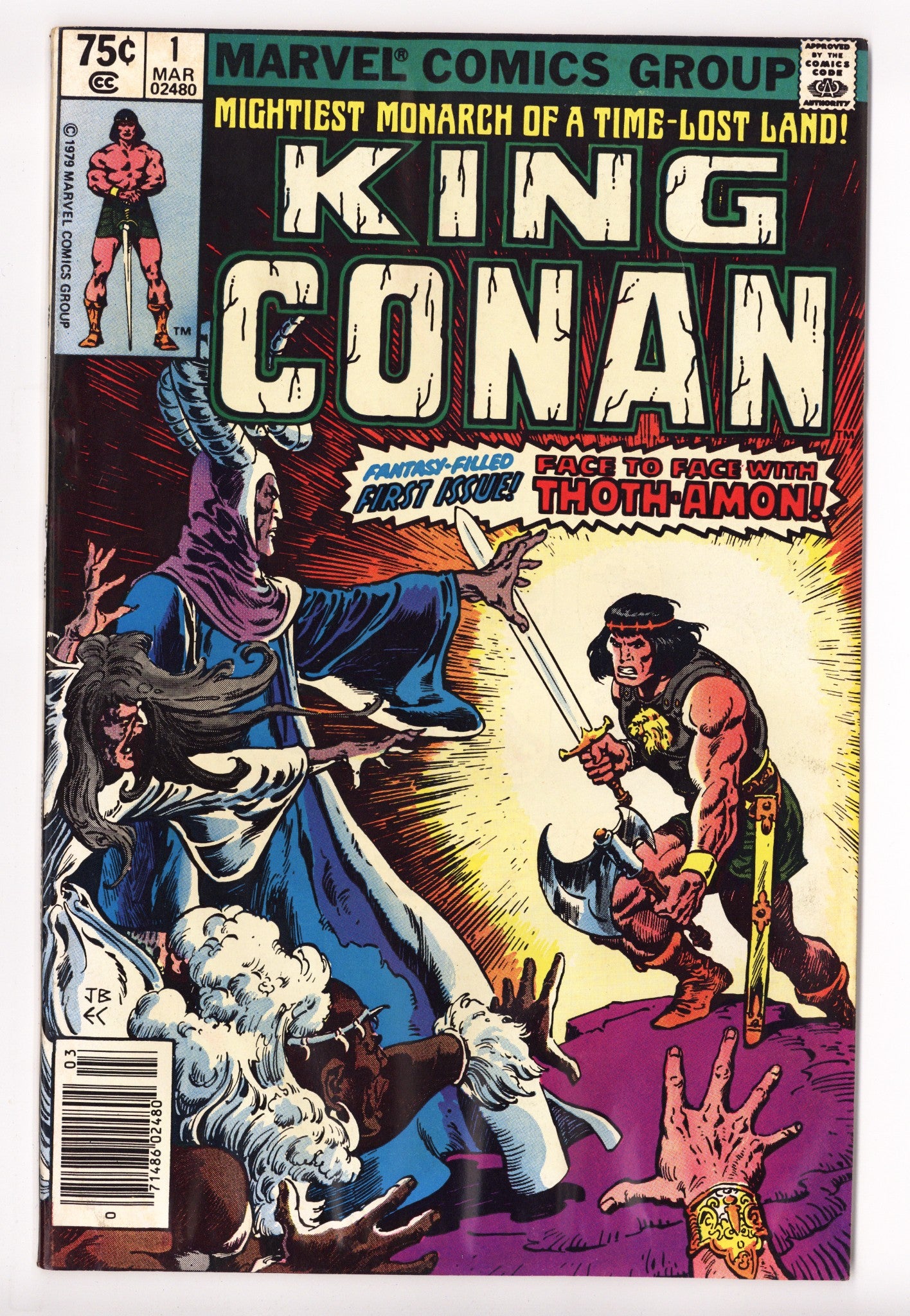King Conan 1 Low Grade (1980) Newsstand 