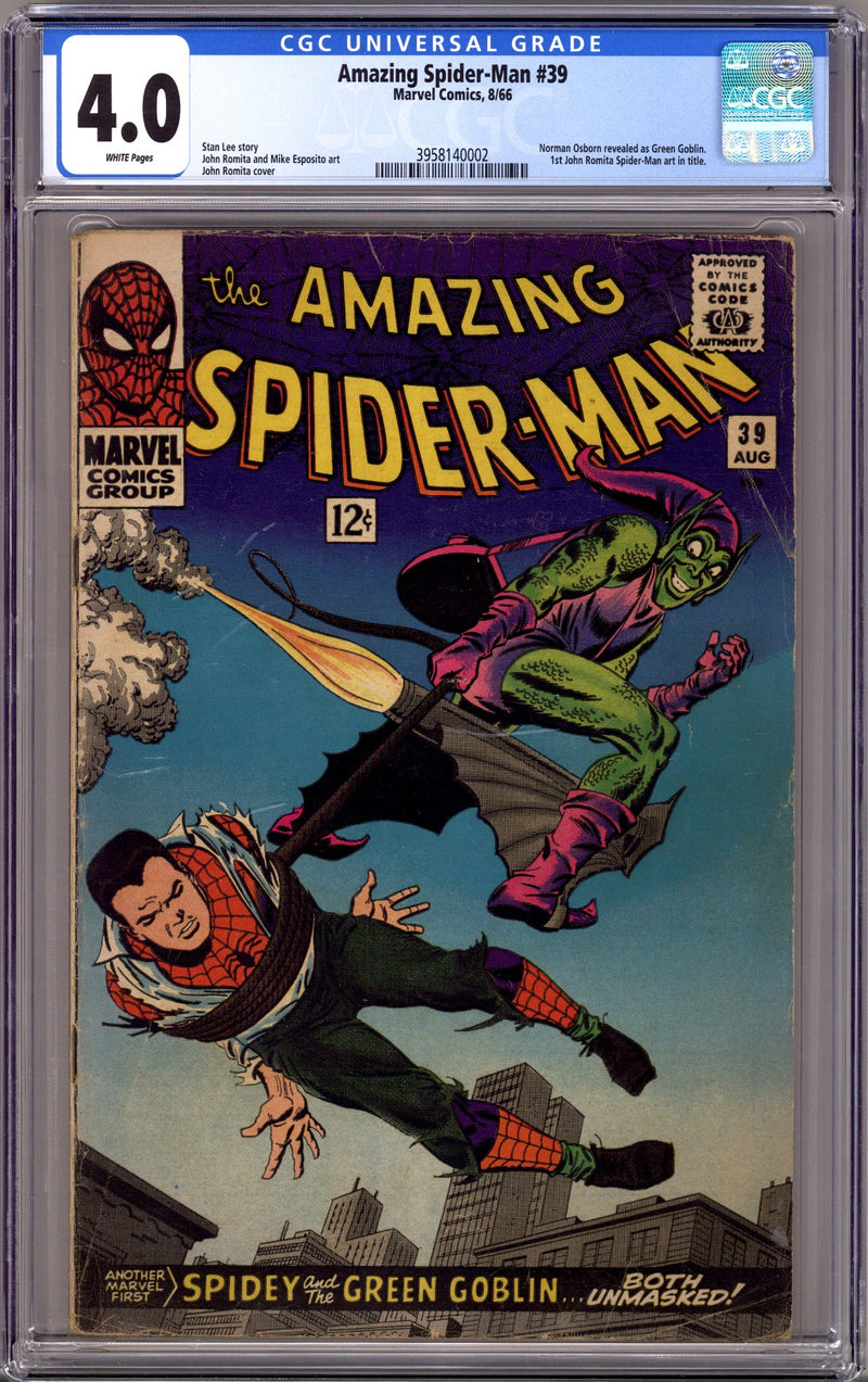 The Amazing Spider-Man Vol 1 39 CGC 4.0 (VG) (1966) 