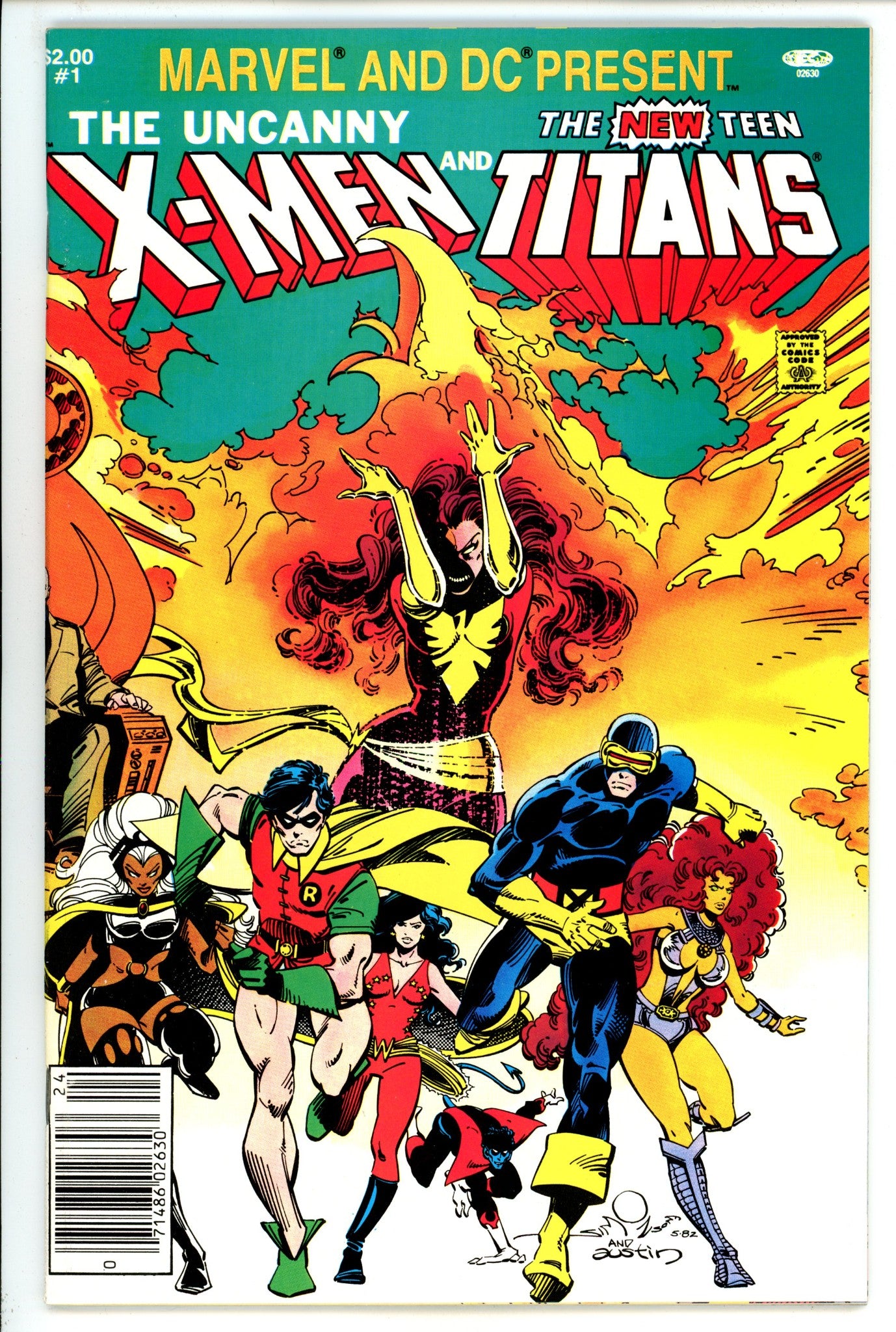 Marvel and DC Present Featuring The Uncanny X-Men and The New Teen Titans 1 VF (8.0) (1982) Newsstand 