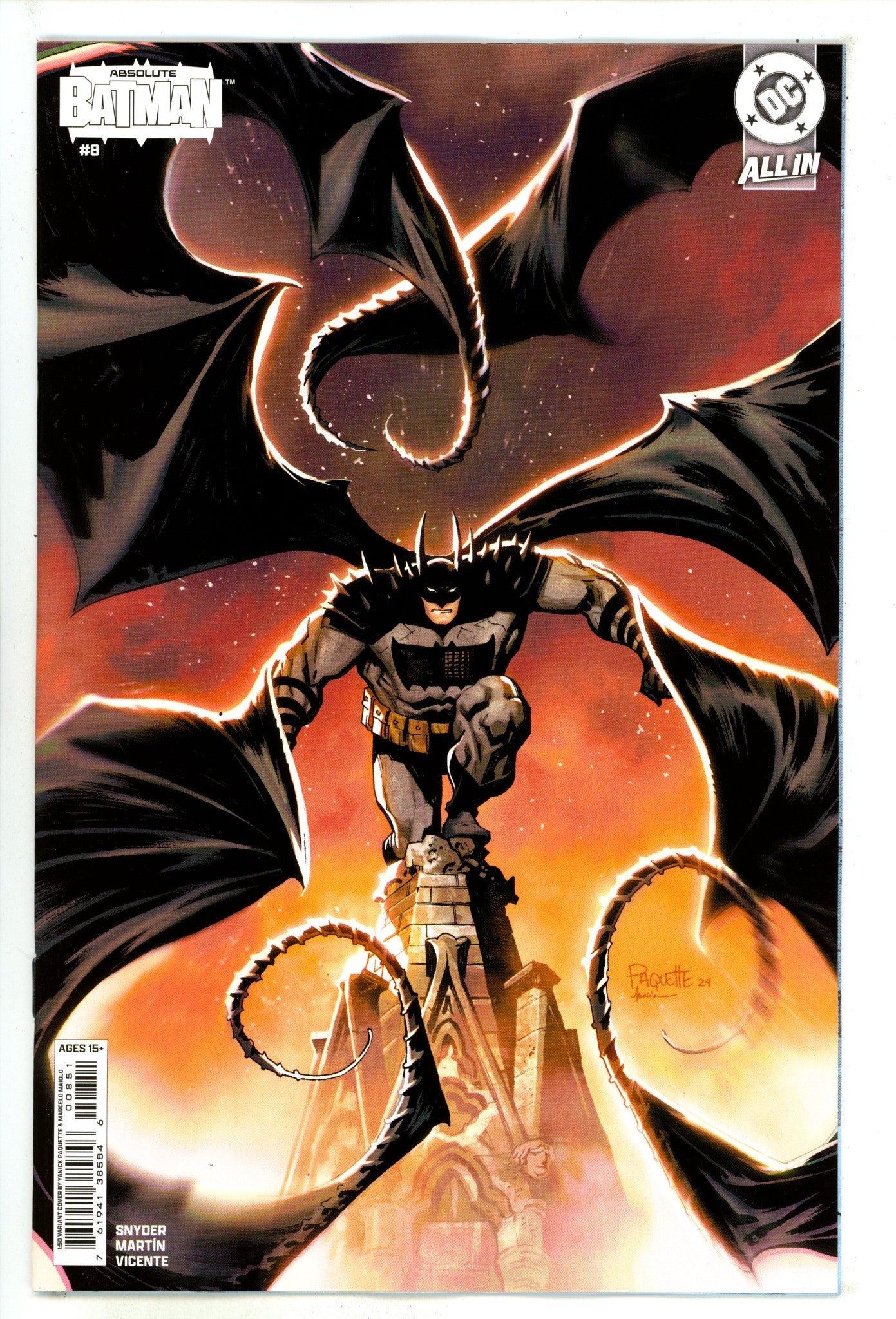 Absolute Batman 8 Paquette Incentive Variant NM (2025)