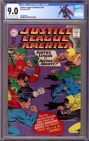 Justice League of America Vol 1 56 CGC 9.0 (VF/NM)   (1967)