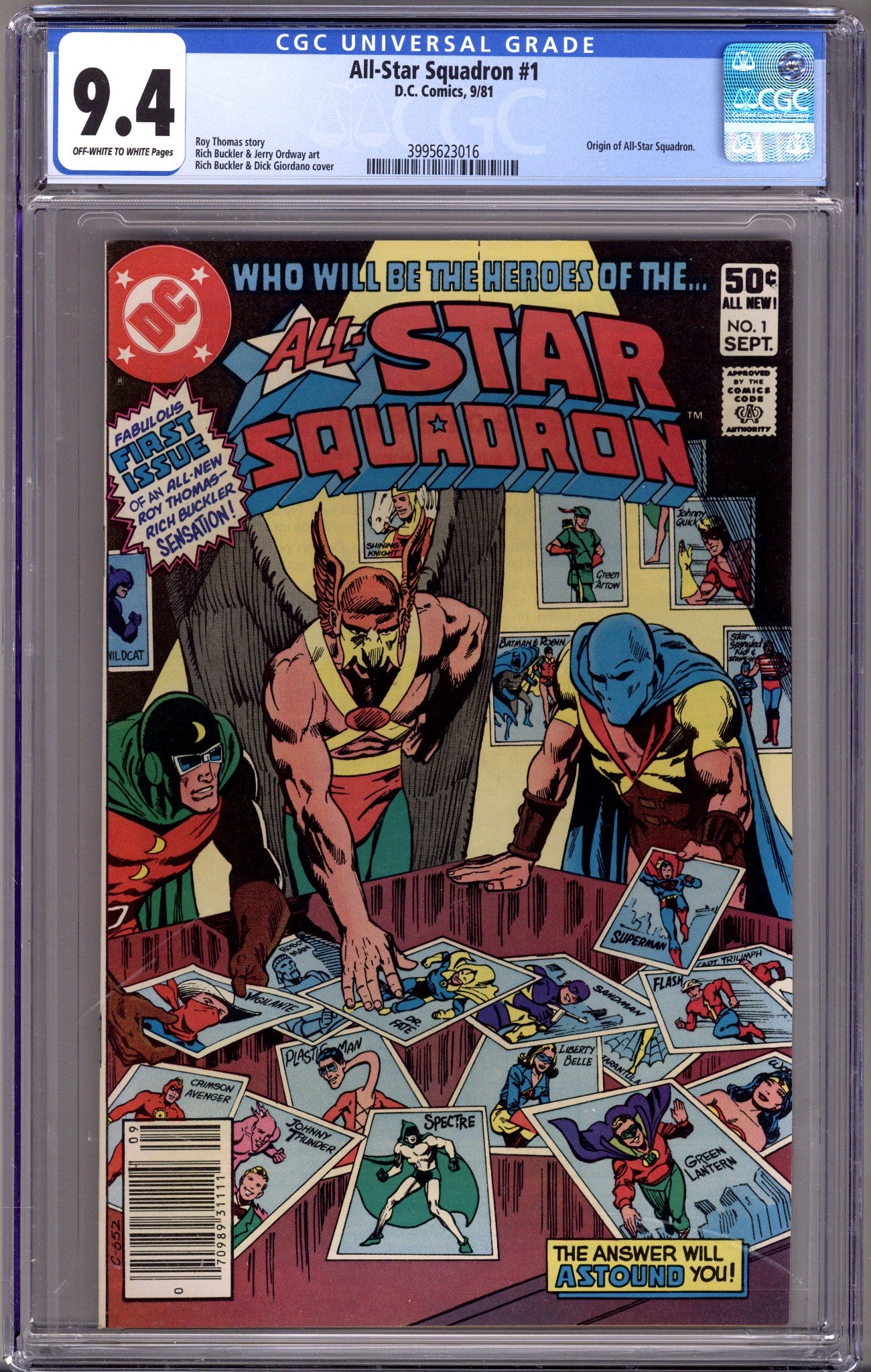 All-Star Squadron 1 CGC 9.4 (NM) (1981) Newsstand 