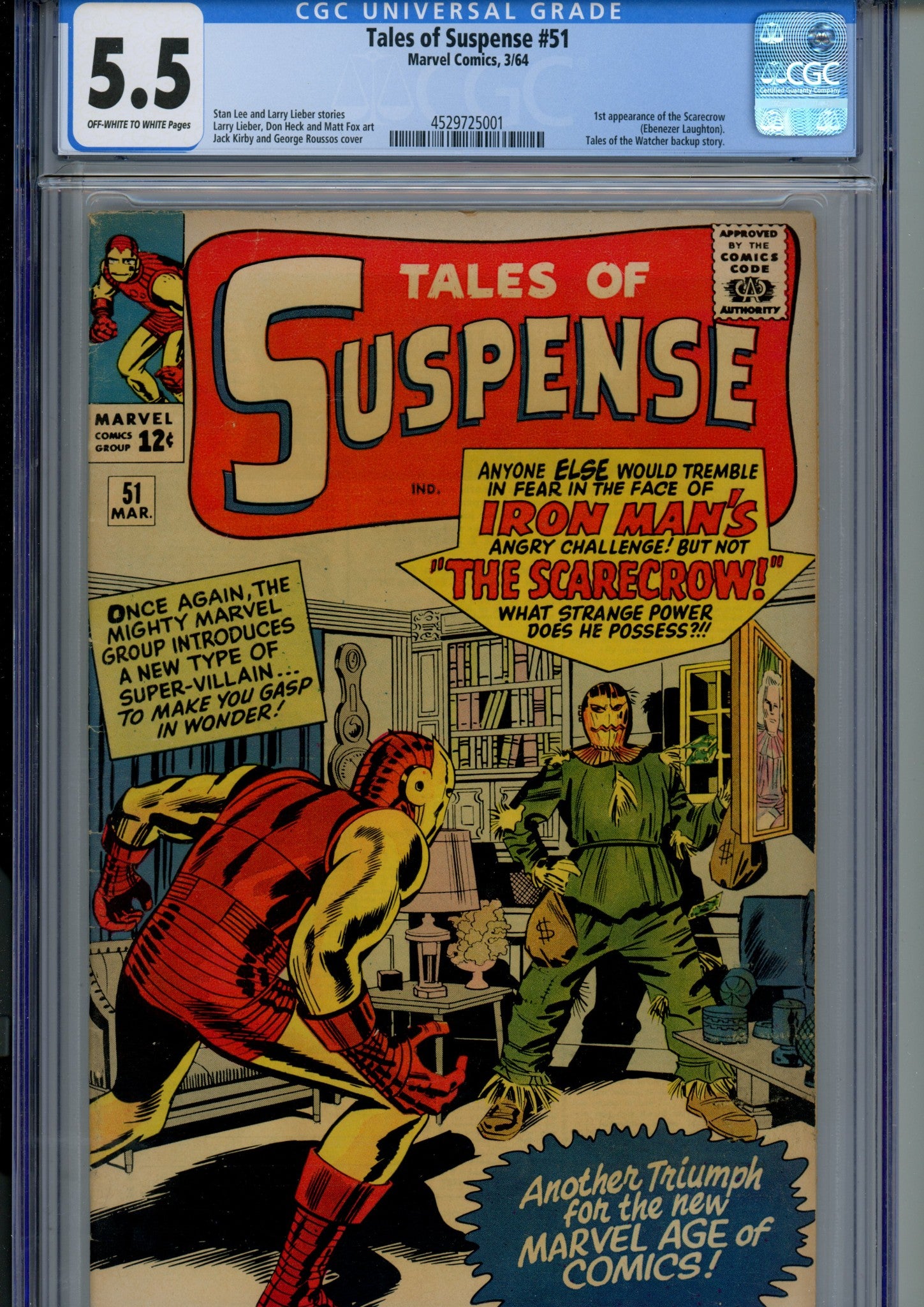 Tales of Suspense Vol 1 51 CGC 5.5 (FN-) (1964) 