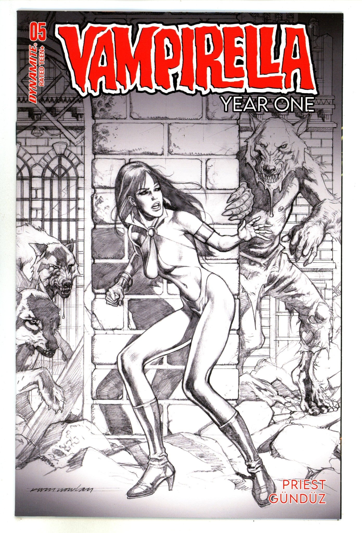 Vampirella Year One  5  High Grade  (2023) Nowlan B&W  Incentive Variant  