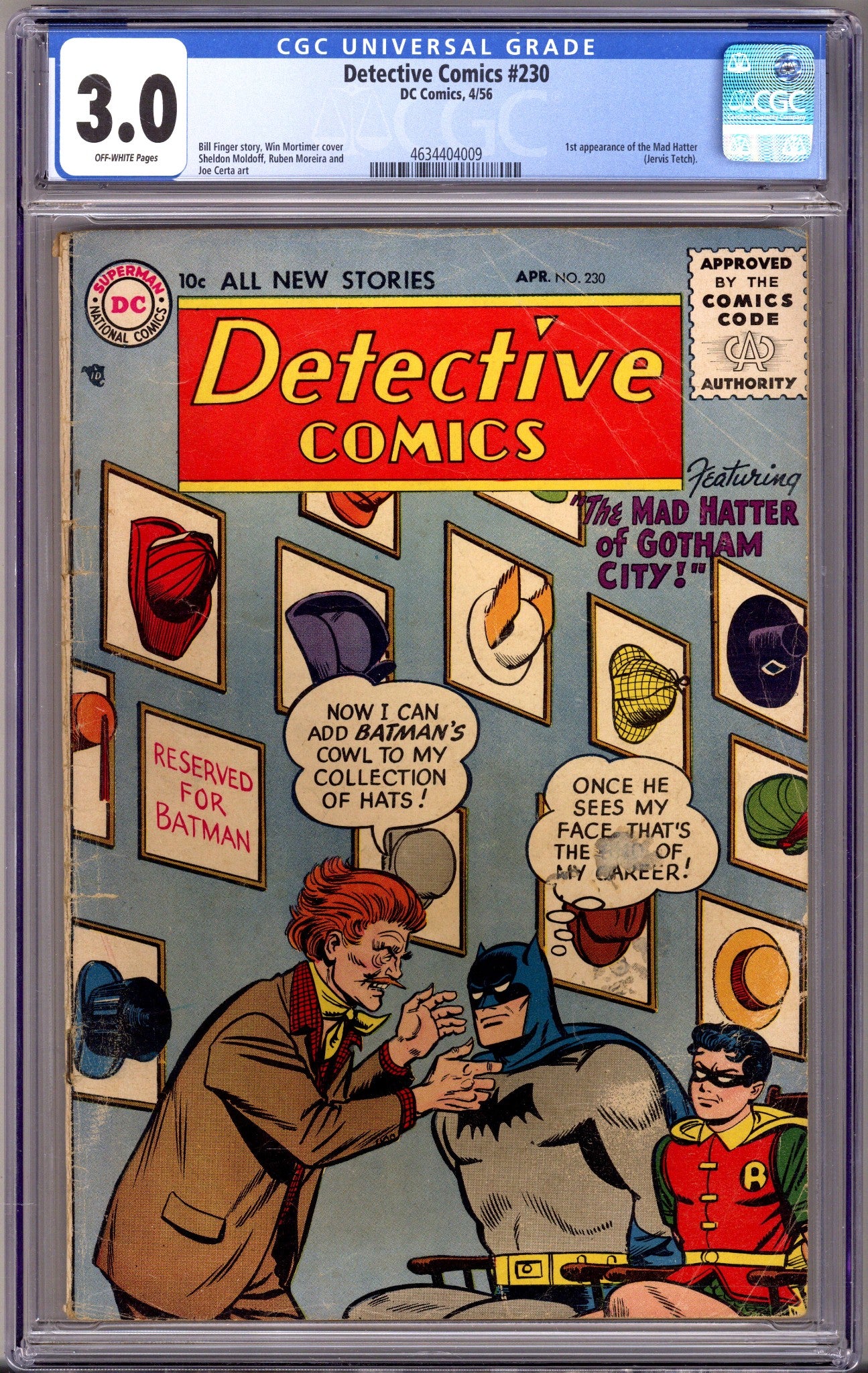 Detective Comics Vol 1 230 CGC 3.0 (GD/VG) (1956) 