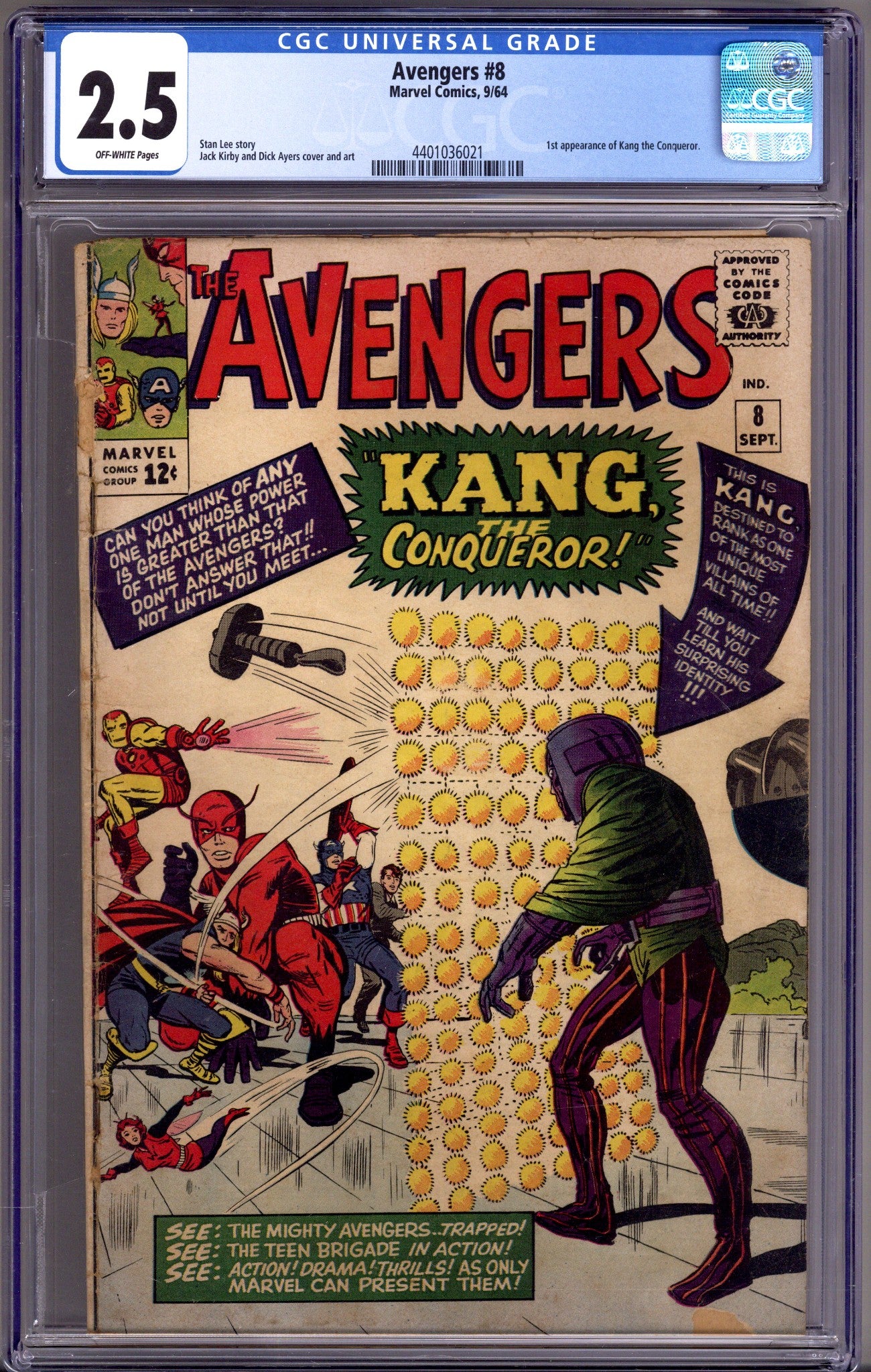 The Avengers Vol 1 8 CGC 2.5 (GD+)   (1964)        