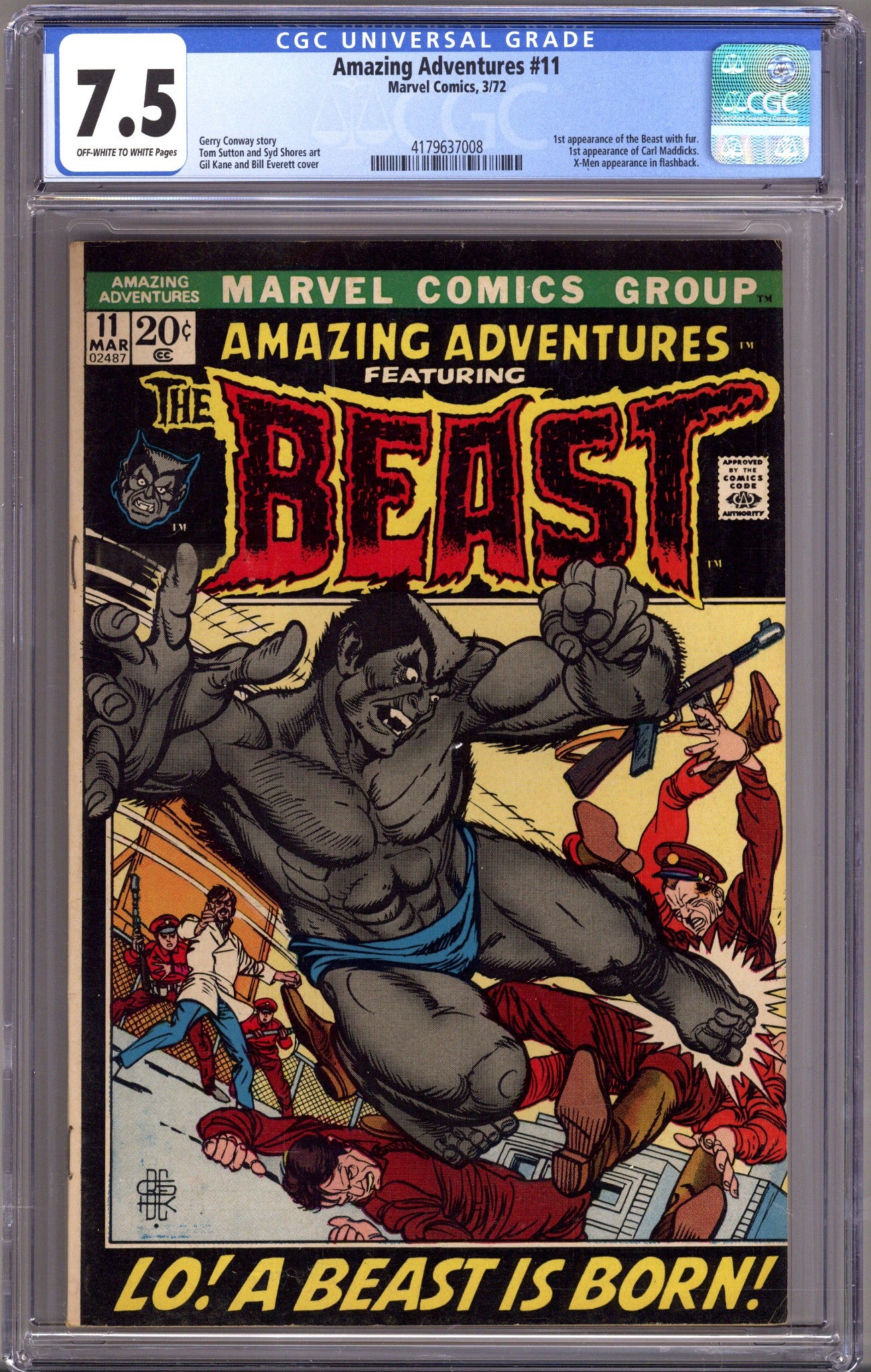 Amazing Adventures Vol 2 11 CGC 7.5 (VF-) (1972) 