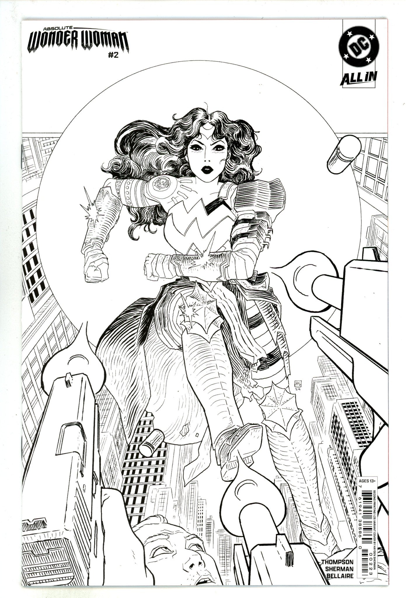 Absolute Wonder Woman  2 Sherman  2nd Print Virgin Incentive Variant NM  (2025)